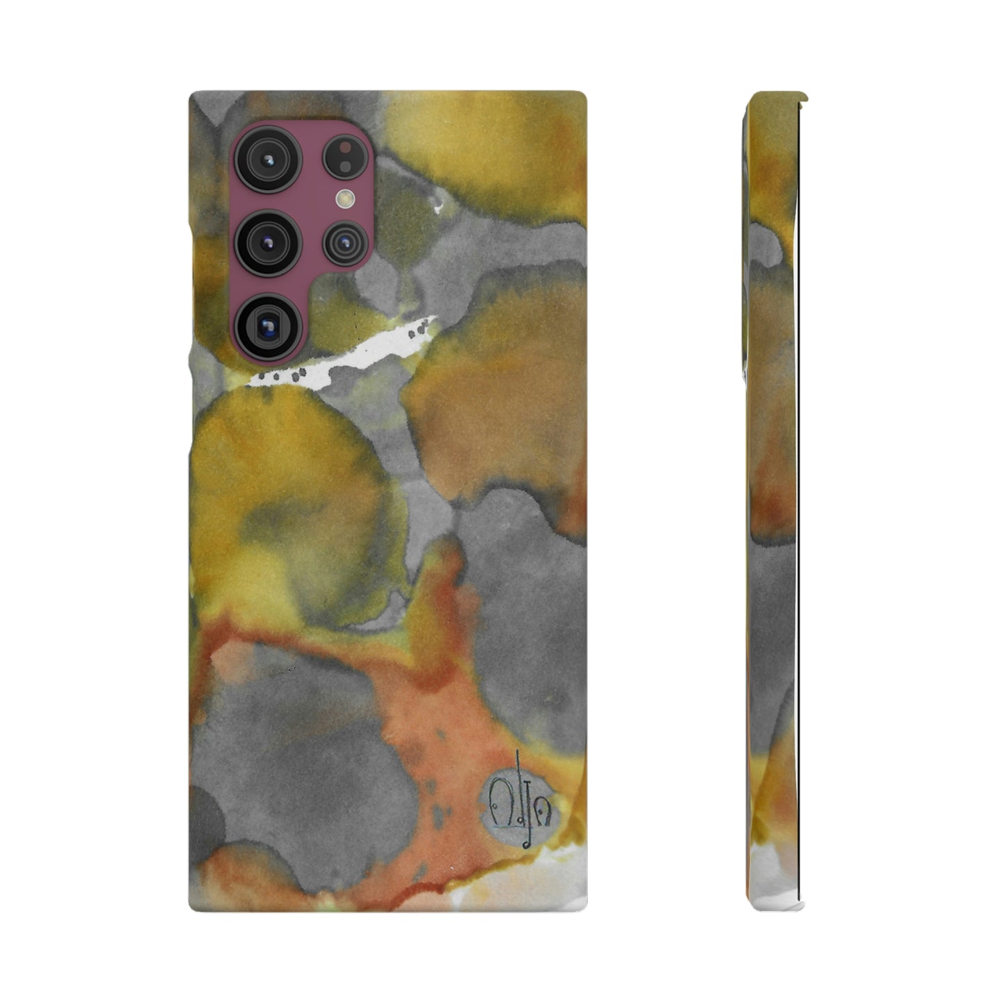 iPhone Samsung Galaxy Pixel5G Snap Case Phone Case Yellow Volcano - Alja Design