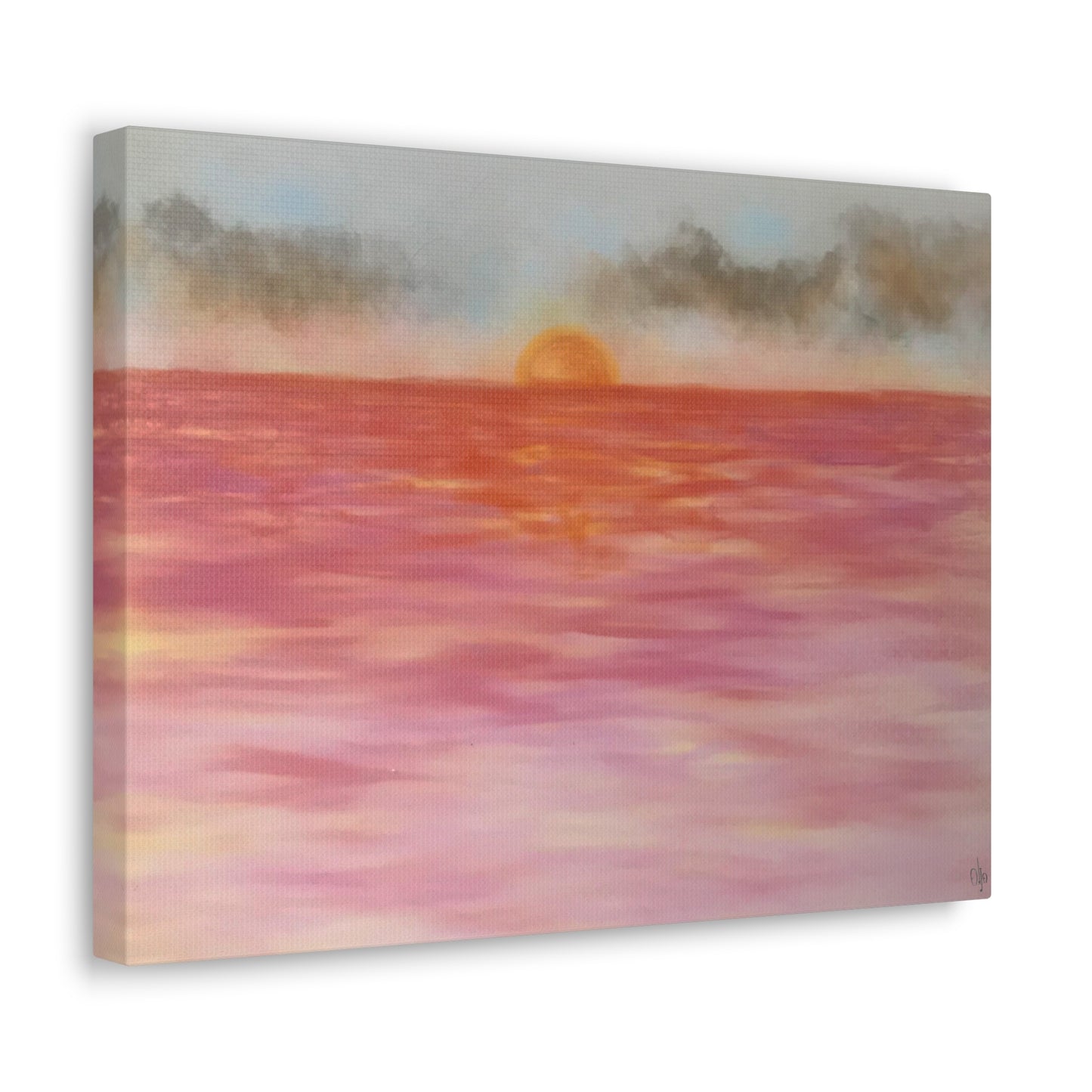 Red Sunset Canvas Print - Alja Design