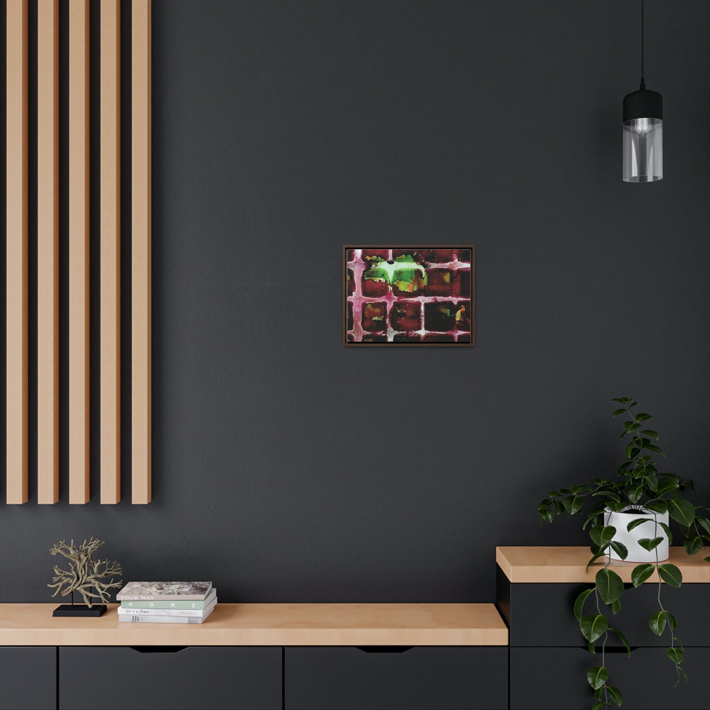 Off the Grid 7 Framed Canvas Print - Alja Design