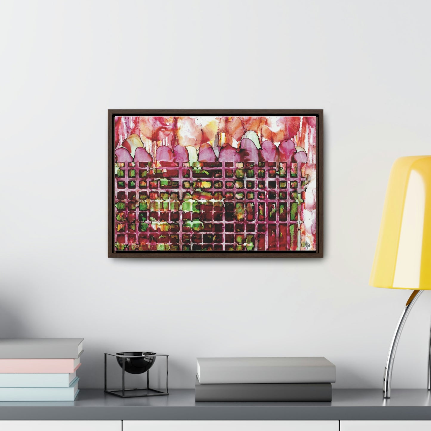 Off the Grid 14 Framed Canvas Print - Alja Design