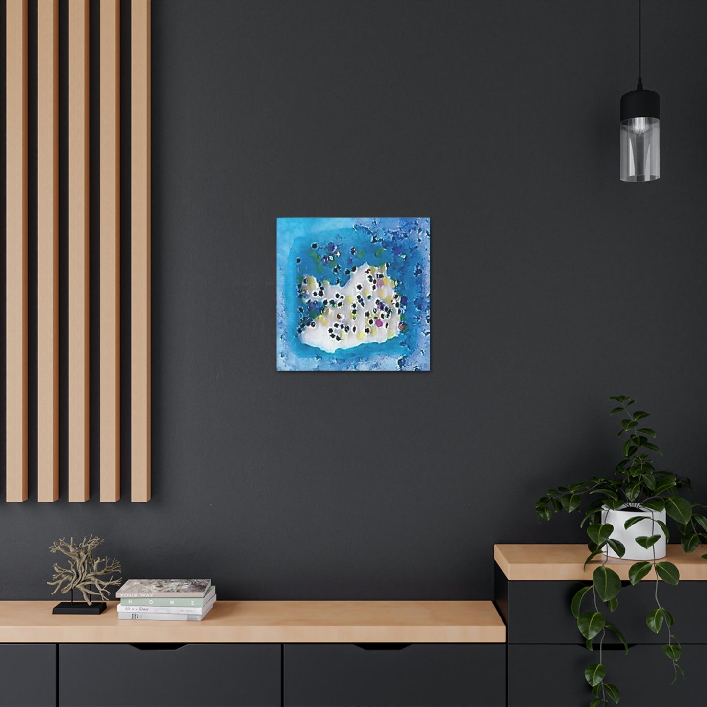 Fractal Blue 13 Canvas Print - Alja Design