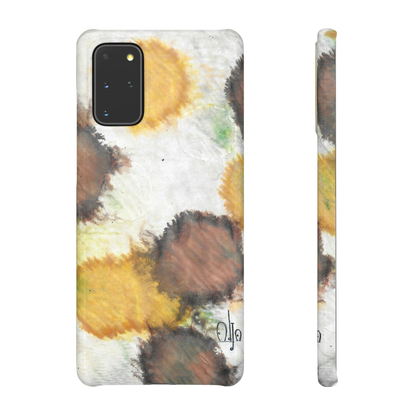 iPhone Samsung Galaxy Pixel5G Snap Case Phone Case Orange Cells - Alja Design
