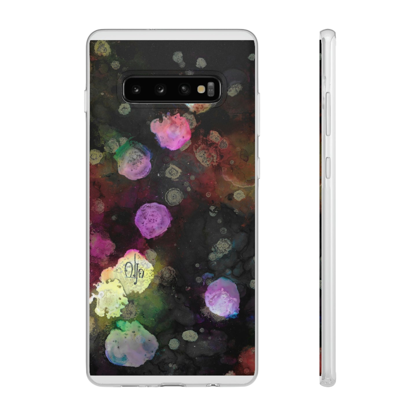 iPhone and Samsung Galaxy Flexi Phone Case Black Space - Alja Design