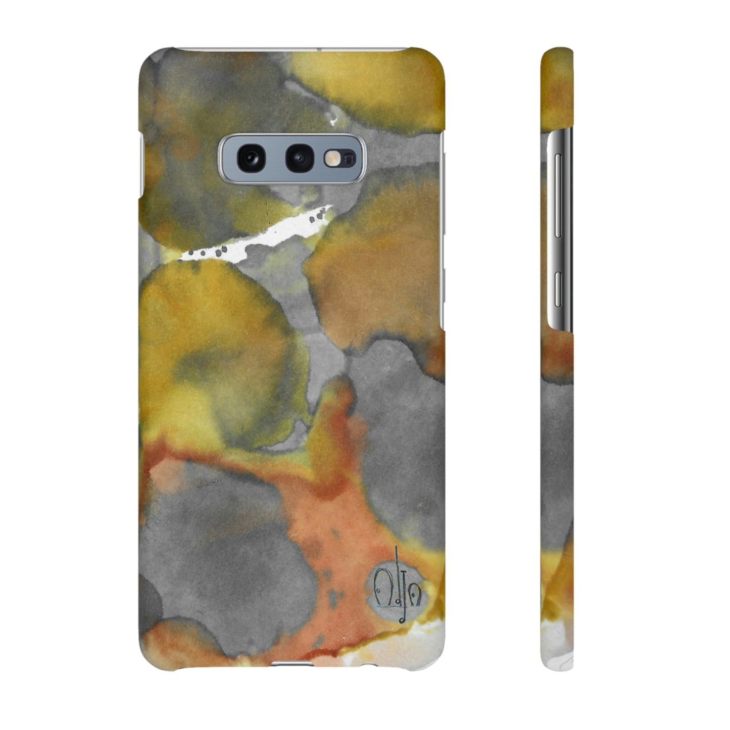 iPhone Samsung Galaxy Pixel5G Snap Case Phone Case Yellow Volcano - Alja Design