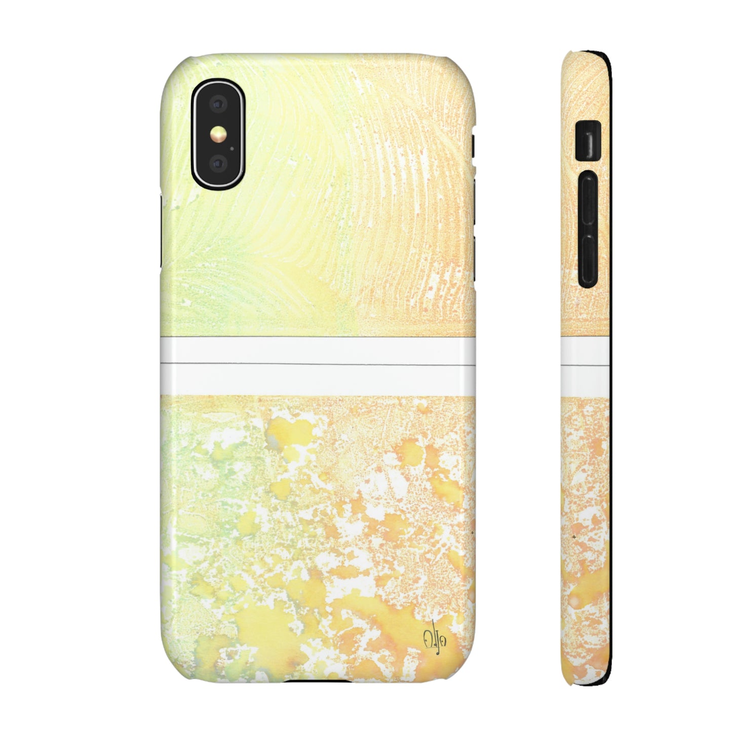 iPhone Samsung Galaxy Pixel5G Snap Case Phone Case Piña Colada with Tropical Waves - Alja Design