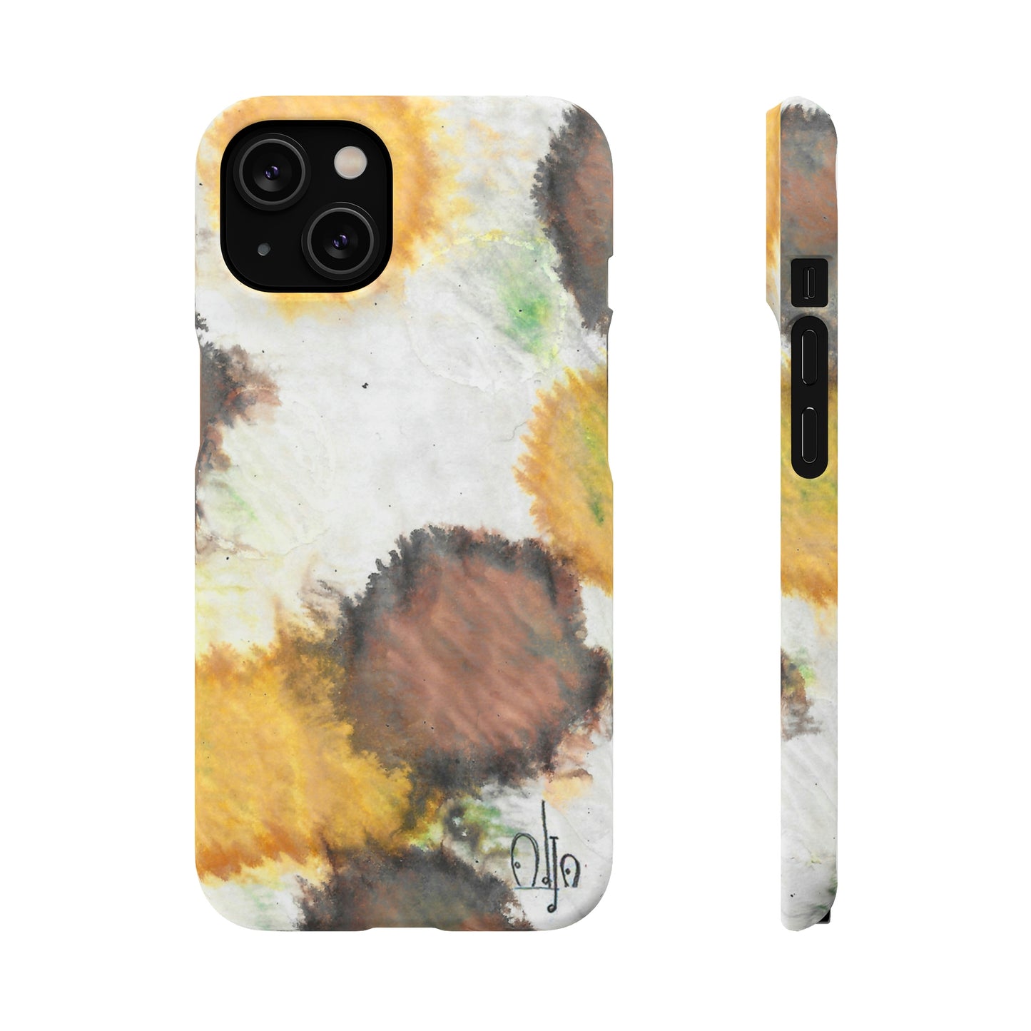 iPhone Samsung Galaxy Pixel5G Snap Case Phone Case Orange Cells - Alja Design