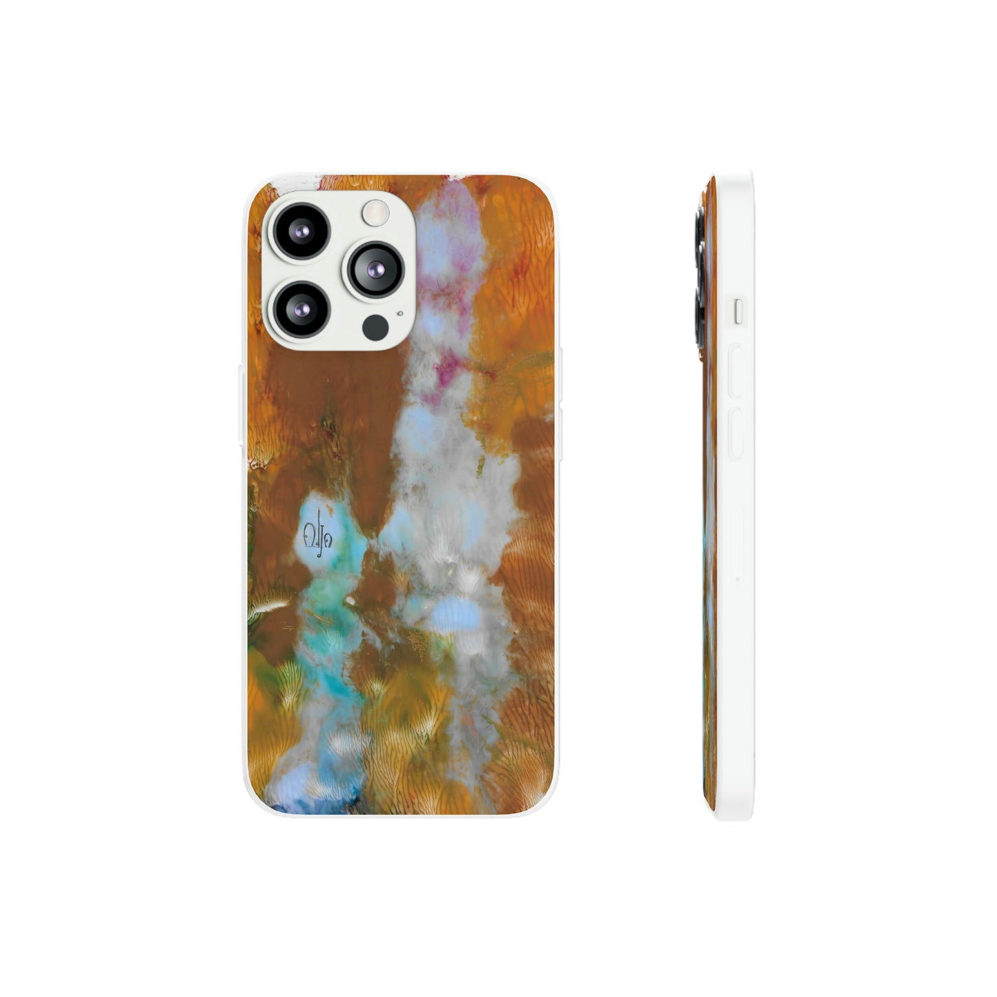 iPhone and Samsung Galaxy Flexi Phone Case Yellow Cascade - Alja Design