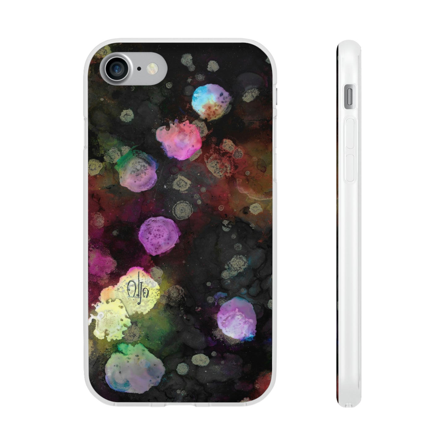 iPhone and Samsung Galaxy Flexi Phone Case Black Space - Alja Design