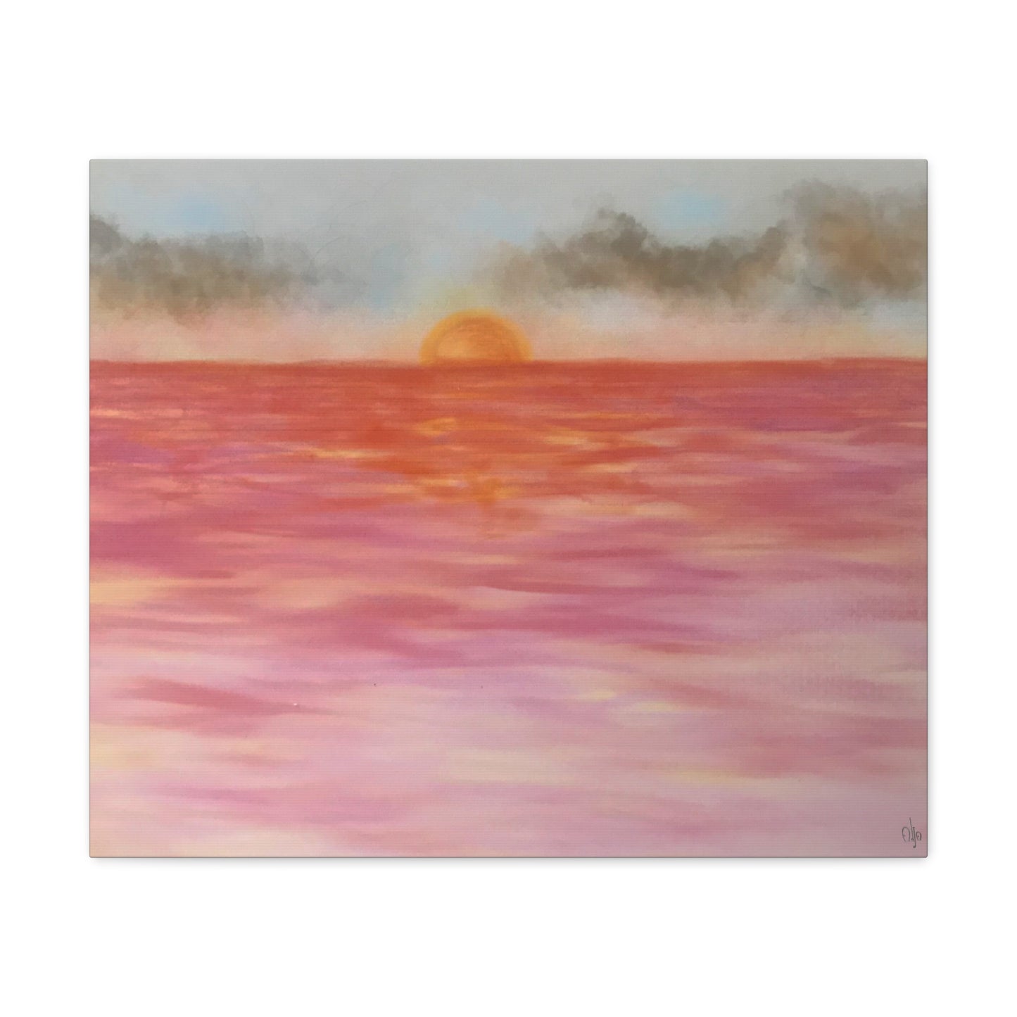 Red Sunset Canvas Print - Alja Design