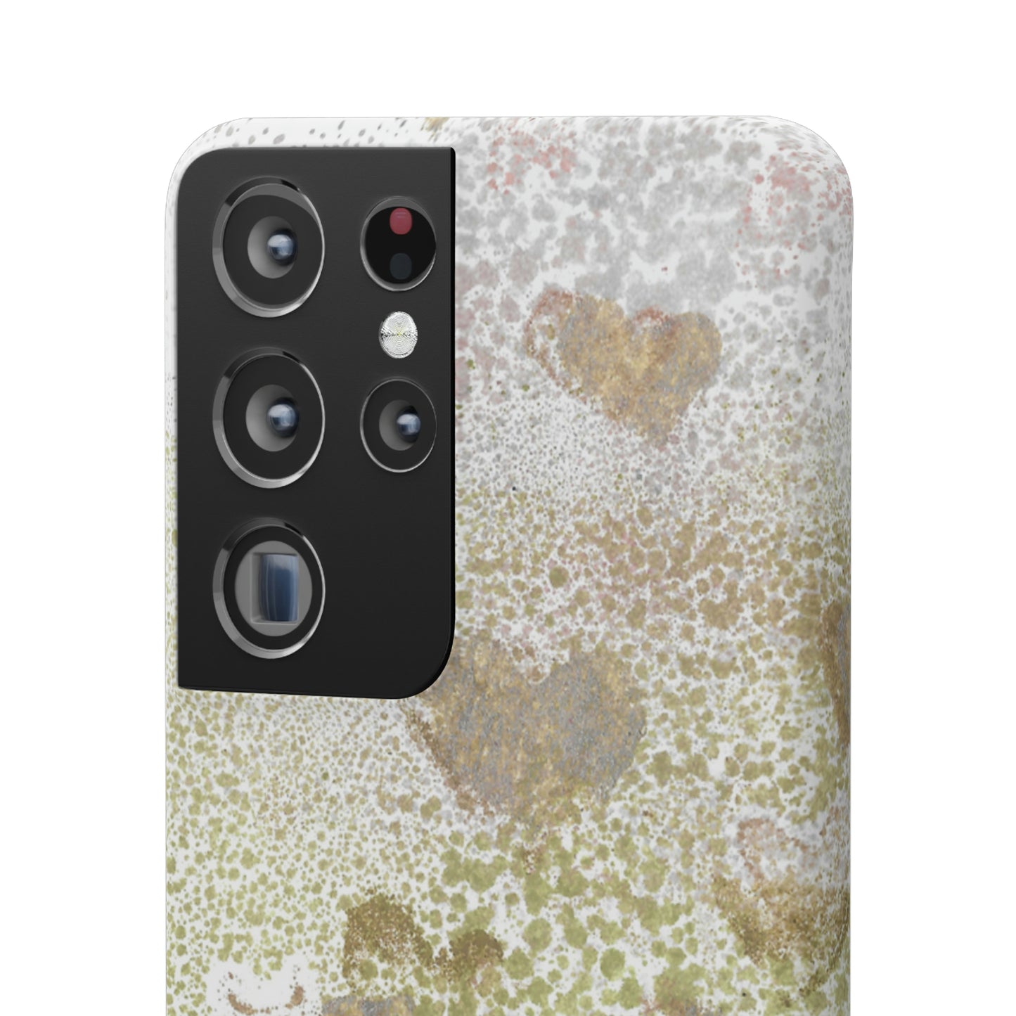 iPhone Samsung Galaxy Pixel5G Snap Case Phone Case Green Hearts - Alja Design