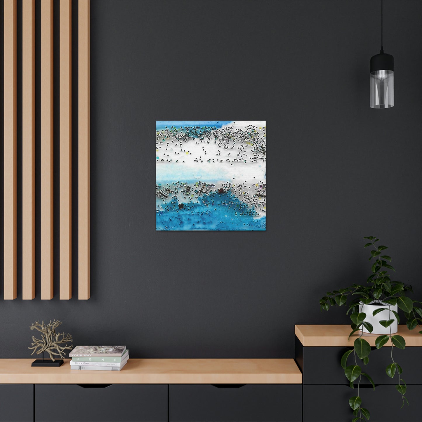 Fractal Blue 7 Canvas Print - Alja Design