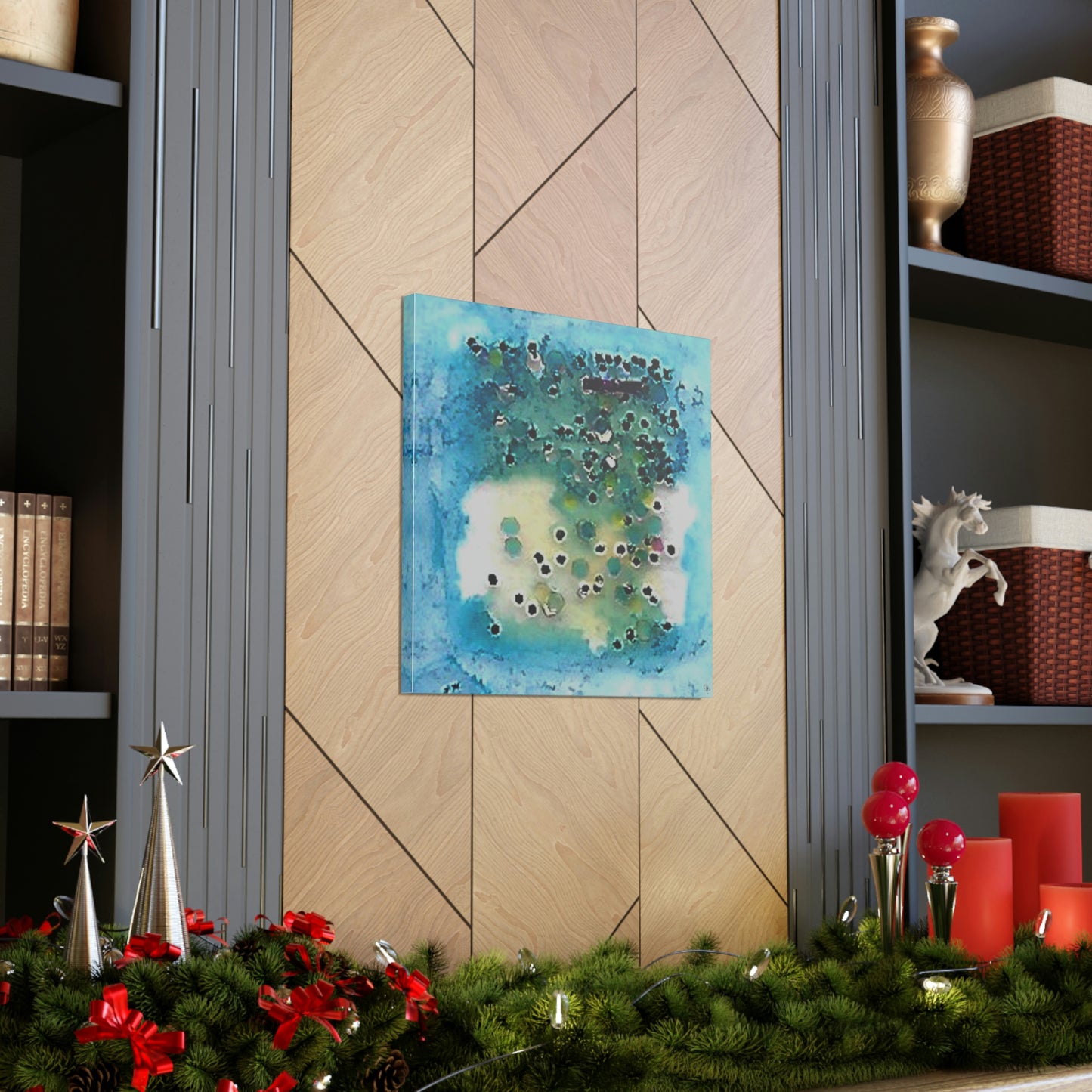 Fractal Blue 2 Canvas Print - Alja Design