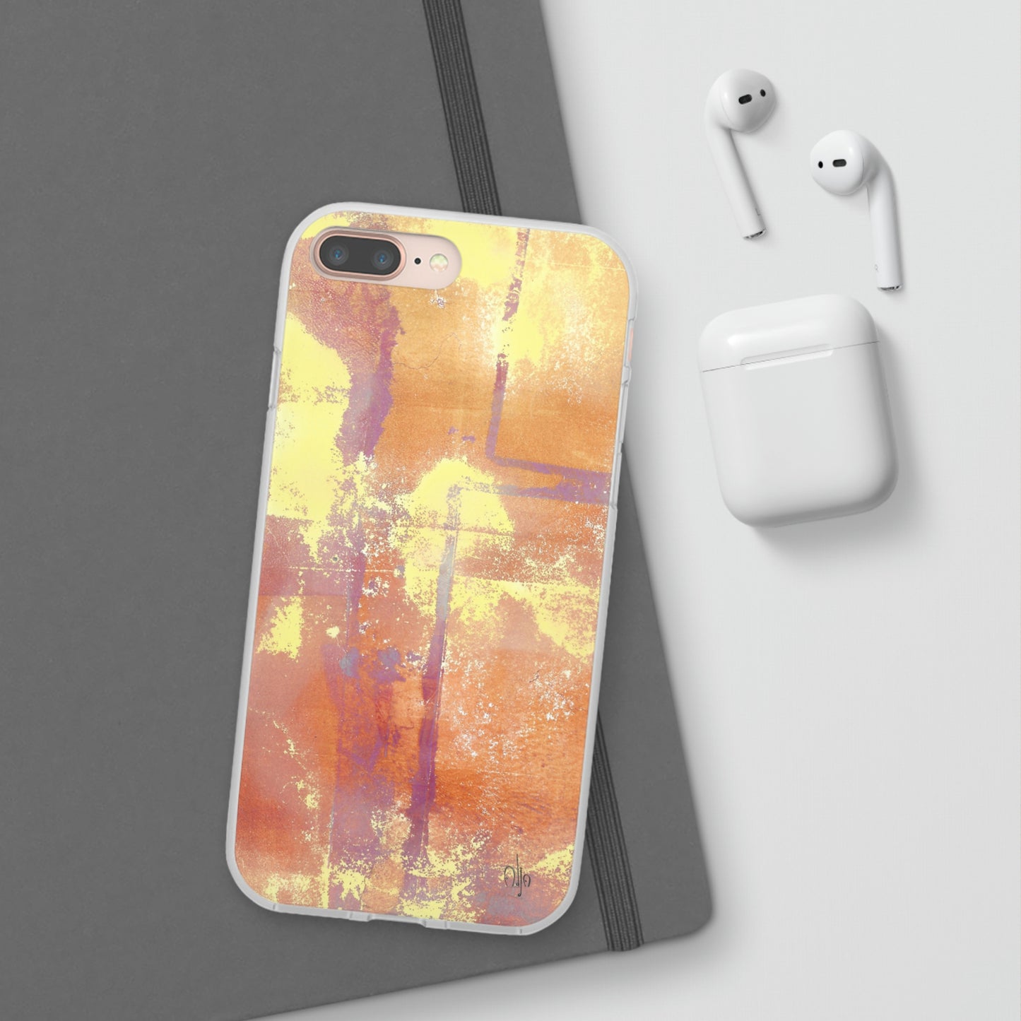 iPhone and Samsung Galaxy Flexi Phone Case Passionate Orange - Alja Design