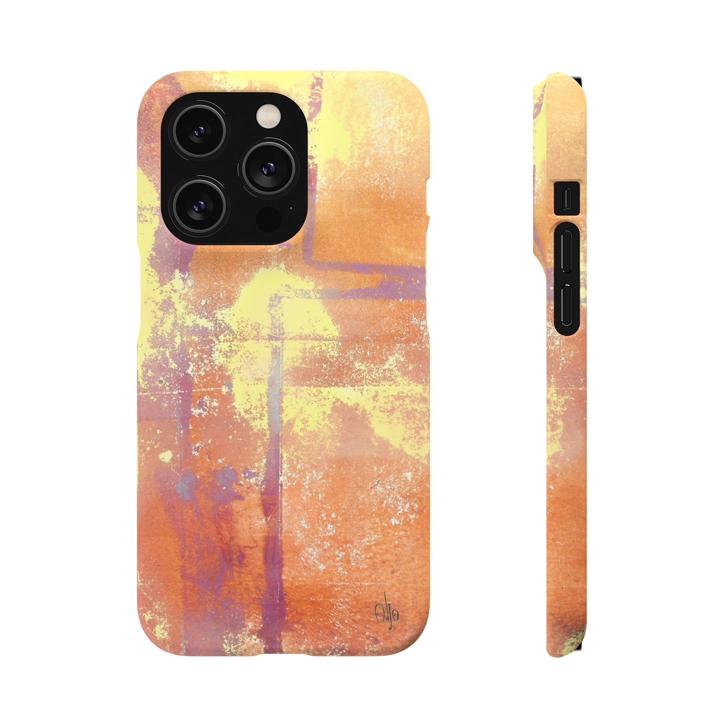 iPhone Samsung Galaxy Pixel5G Snap Case Phone Case Passionate Orange - Alja Design