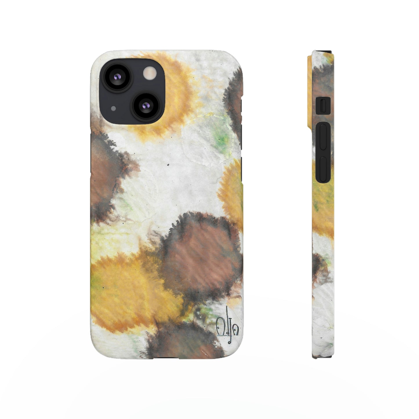 iPhone Samsung Galaxy Pixel5G Snap Case Phone Case Orange Cells - Alja Design