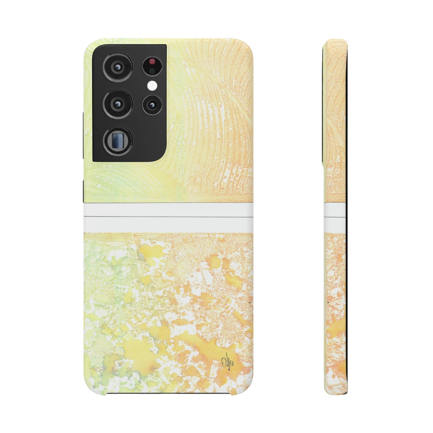 iPhone Samsung Galaxy Pixel5G Snap Case Phone Case Piña Colada with Tropical Waves - Alja Design