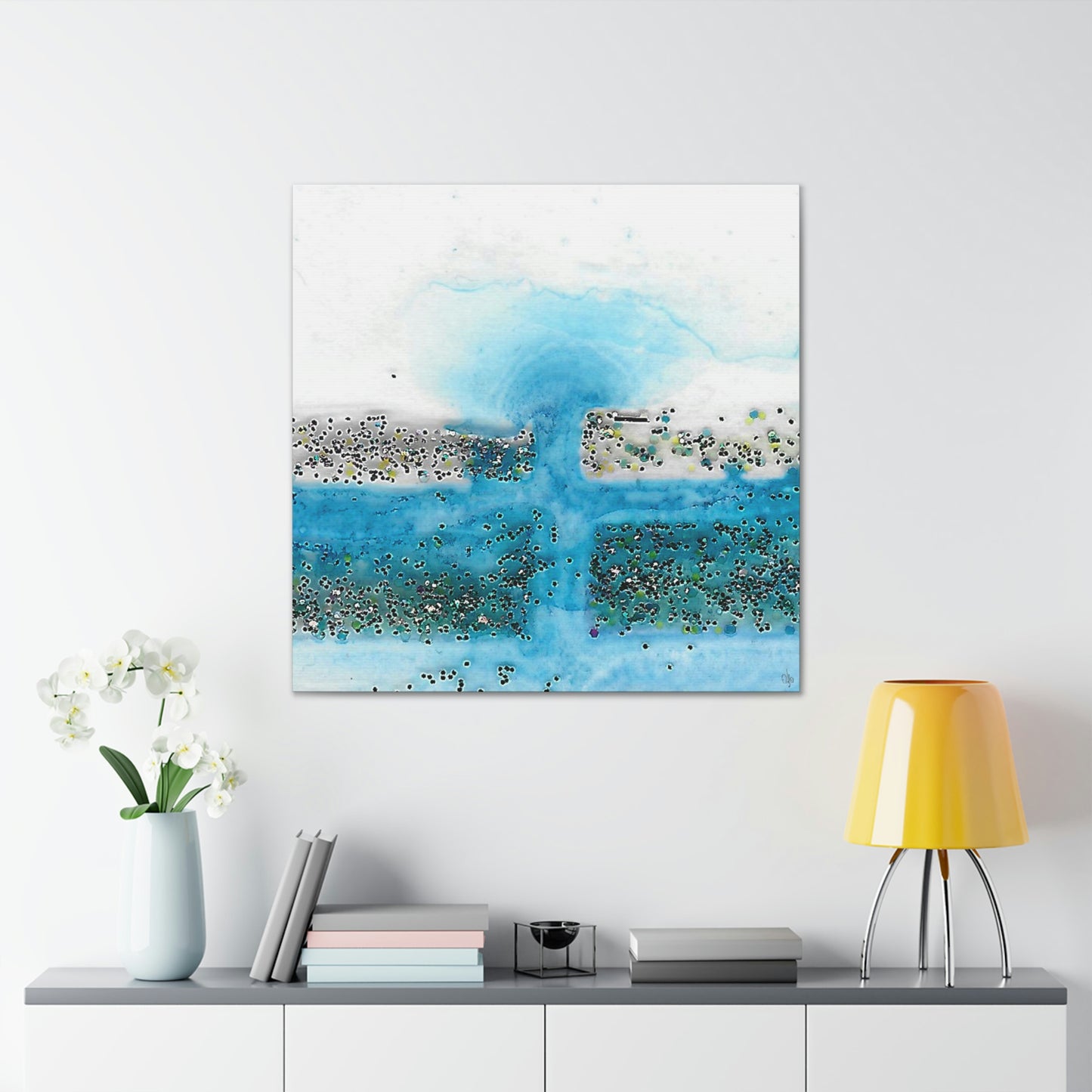 Fractal Blue 16 Canvas Print - Alja Design