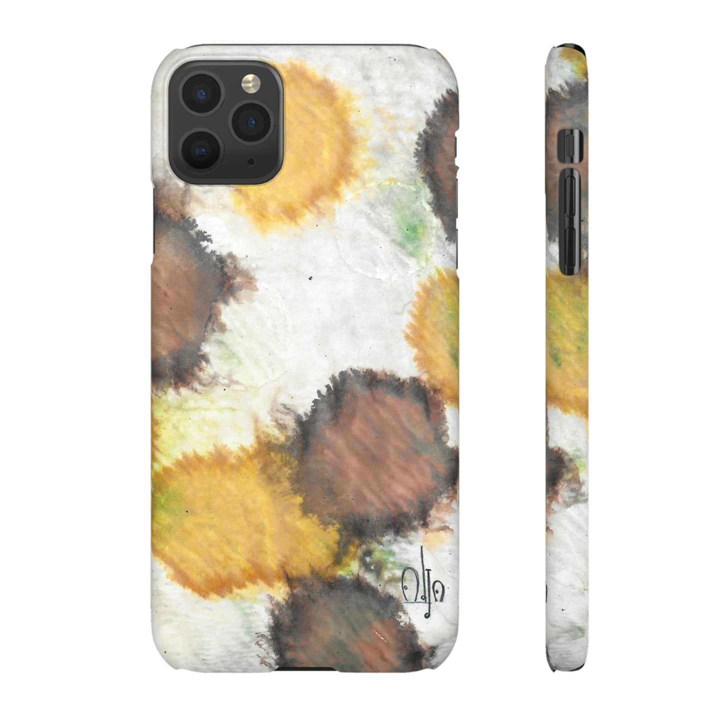 iPhone Samsung Galaxy Pixel5G Snap Case Phone Case Orange Cells - Alja Design
