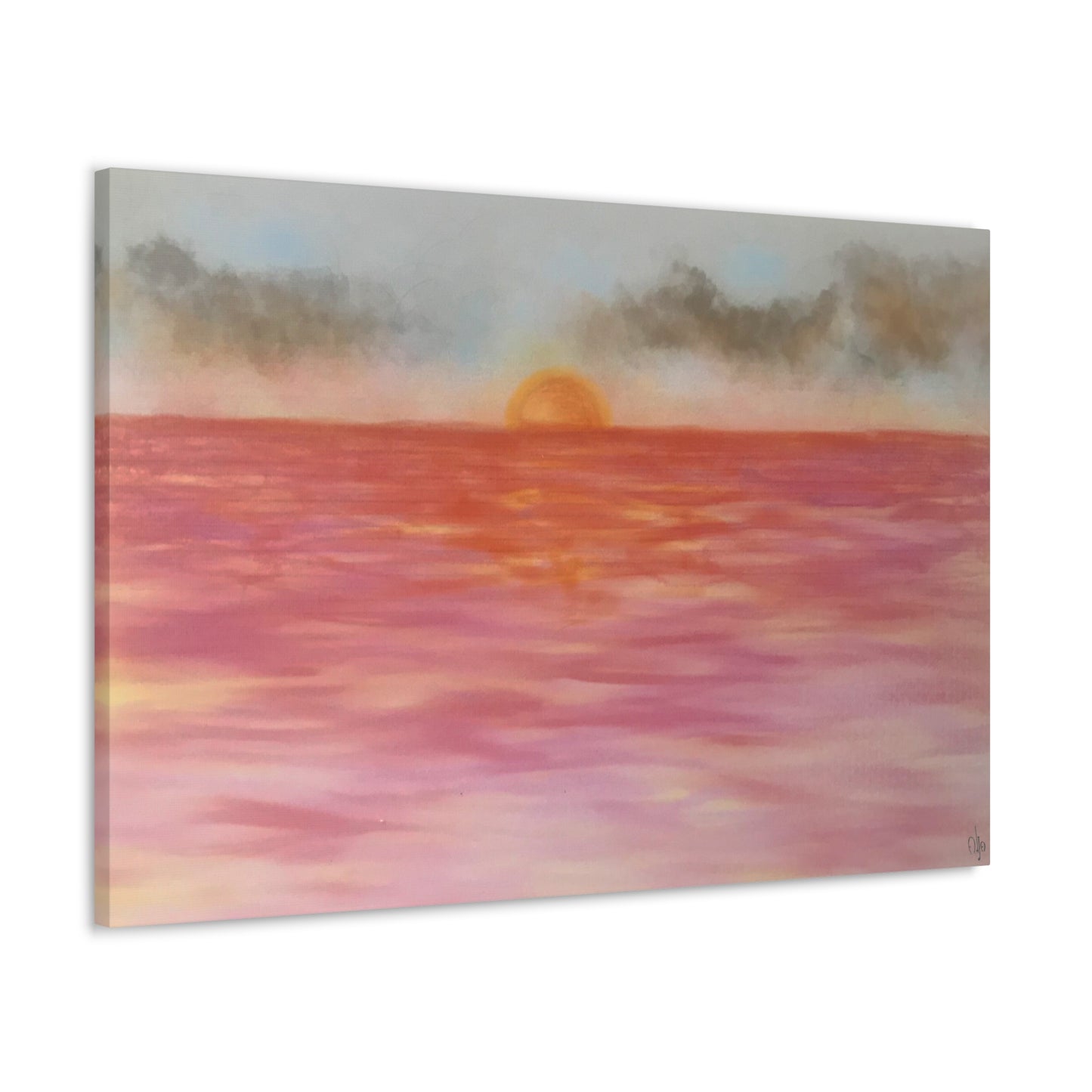 Red Sunset Canvas Print - Alja Design
