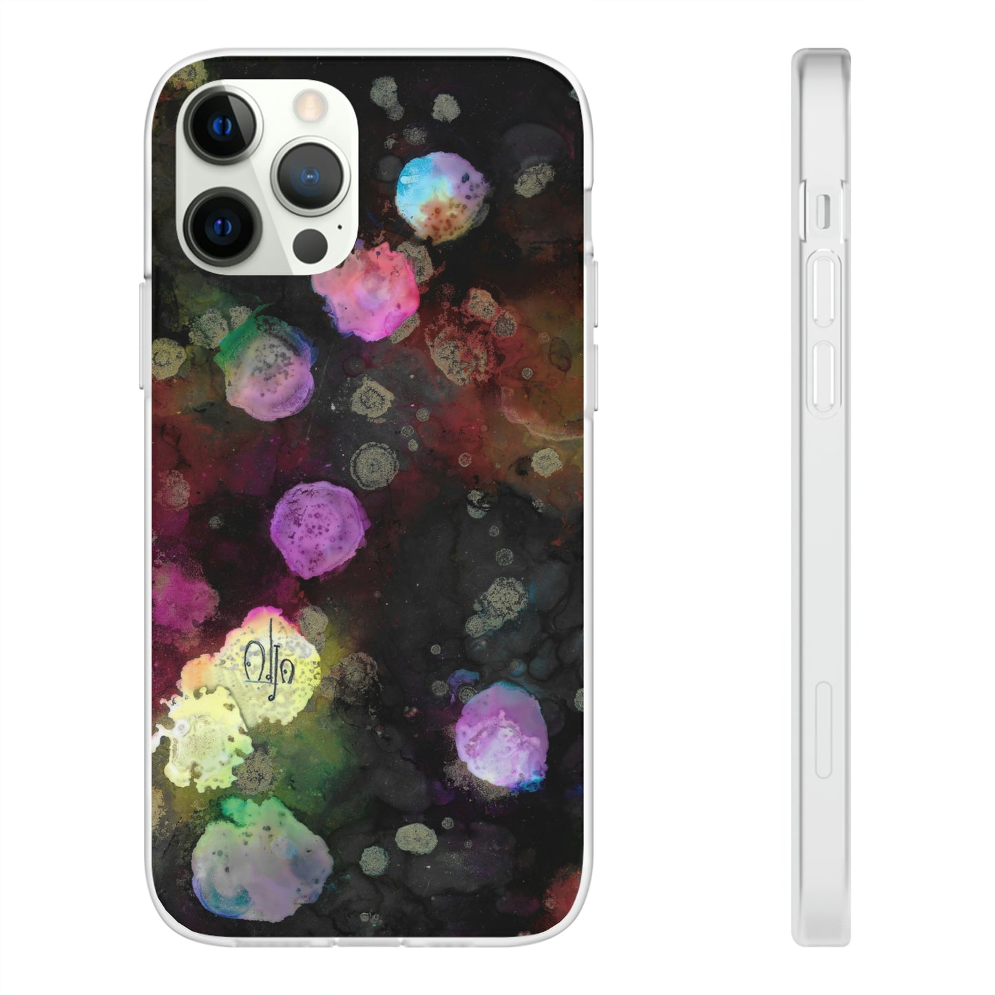 iPhone and Samsung Galaxy Flexi Phone Case Black Space - Alja Design
