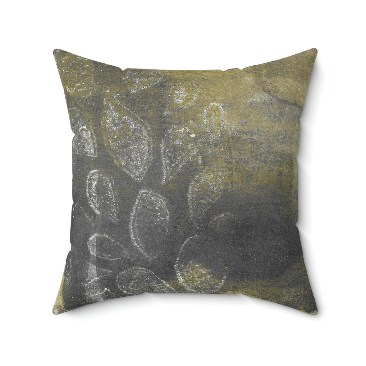 Dark Fossils Square Pillow - Alja Design