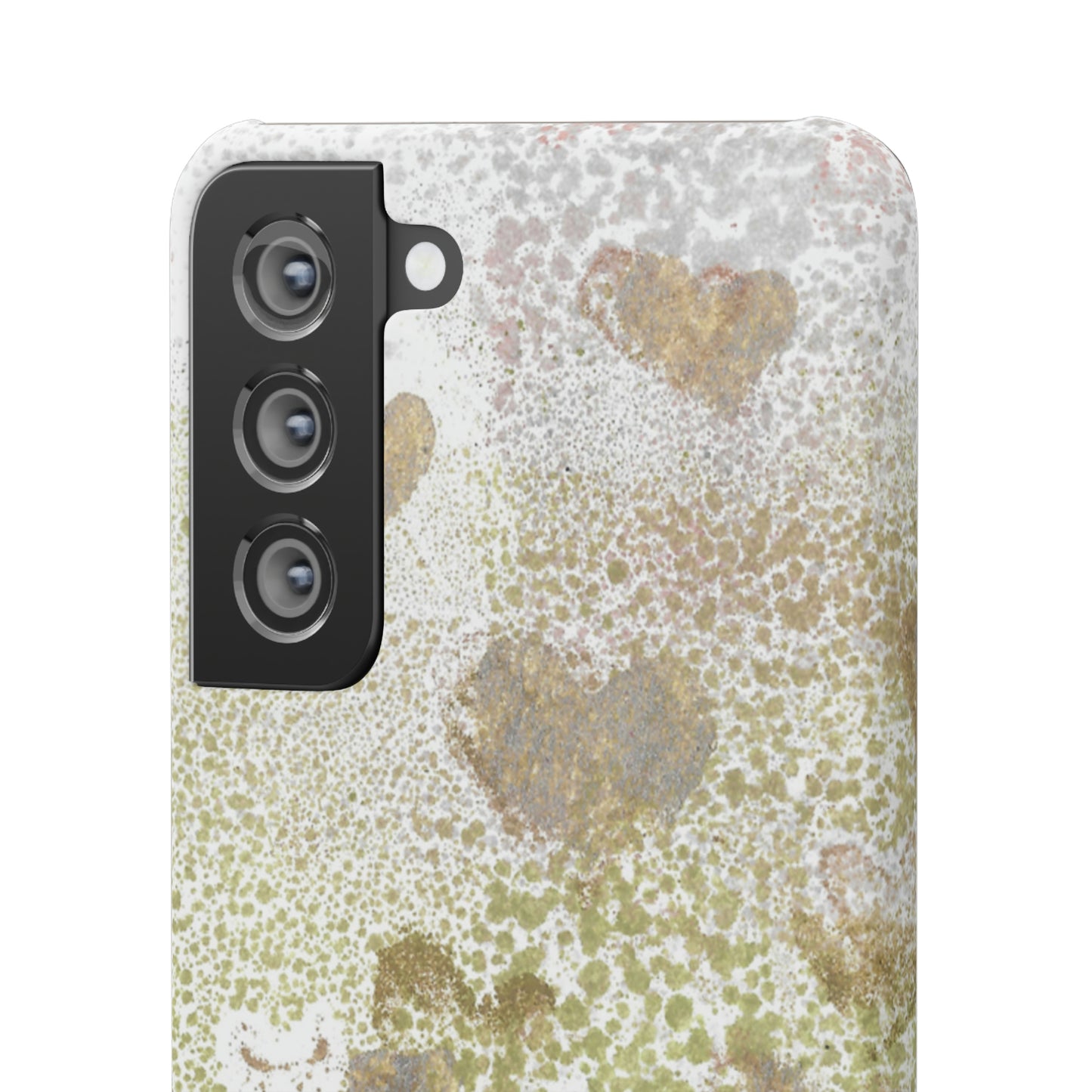 iPhone Samsung Galaxy Pixel5G Snap Case Phone Case Green Hearts - Alja Design