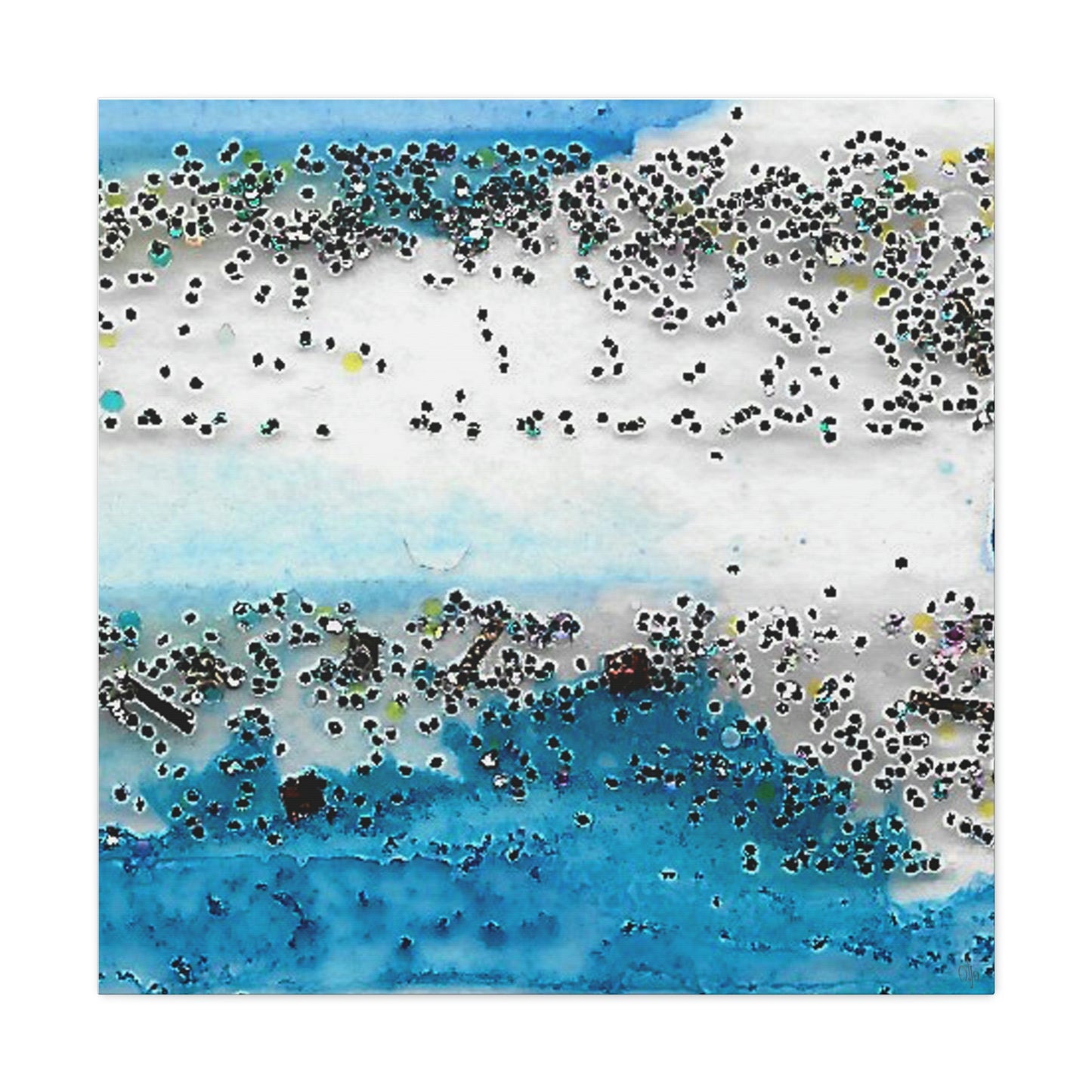 Fractal Blue 7 Canvas Print - Alja Design
