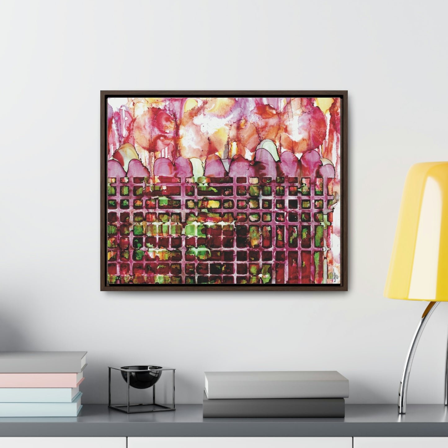 Off the Grid 14 Framed Canvas Print - Alja Design