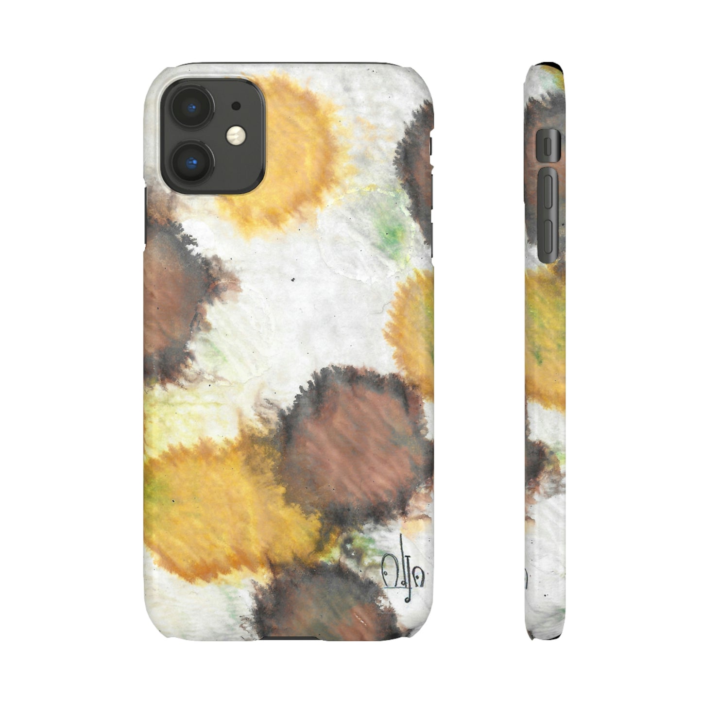iPhone Samsung Galaxy Pixel5G Snap Case Phone Case Orange Cells - Alja Design