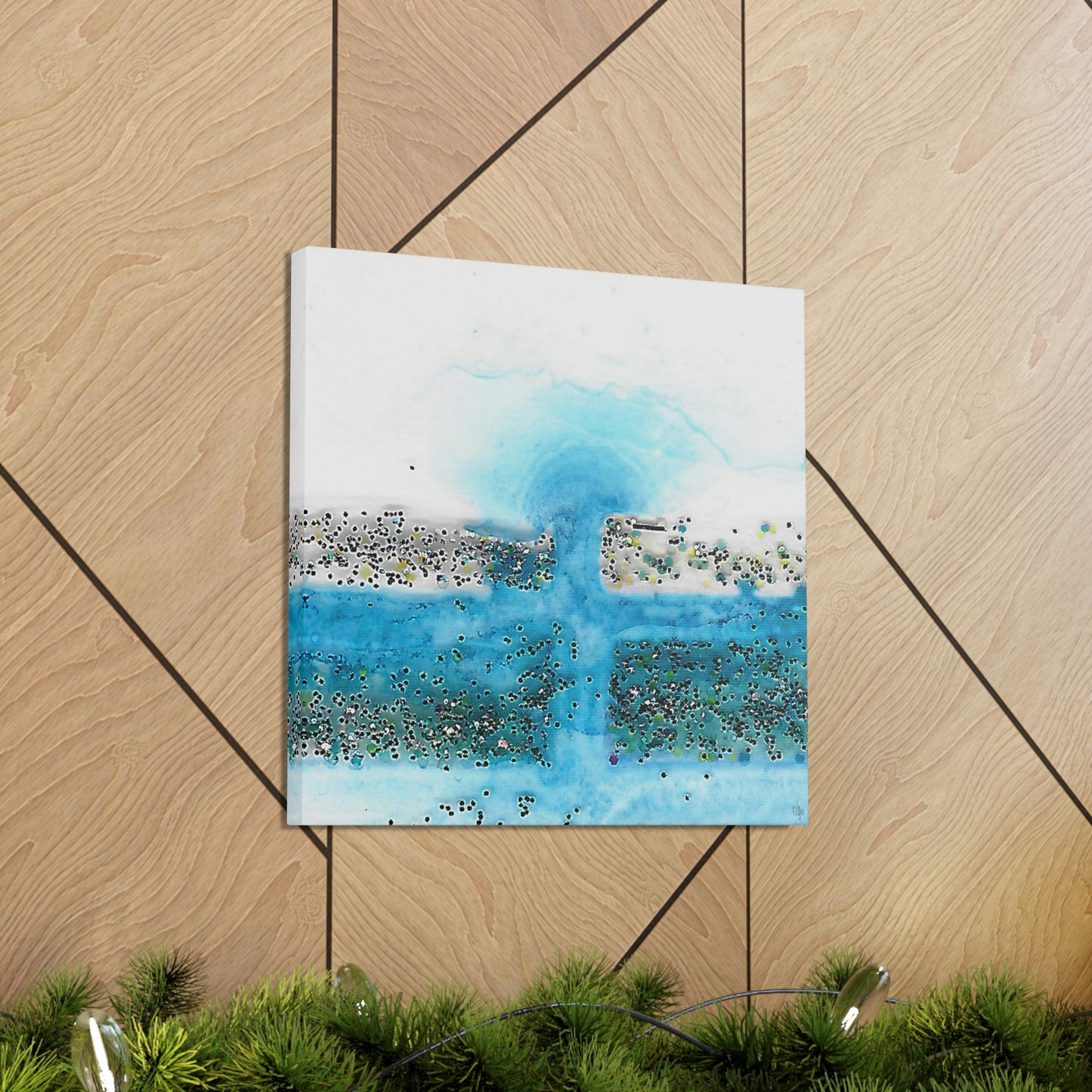 Fractal Blue 16 Canvas Print - Alja Design