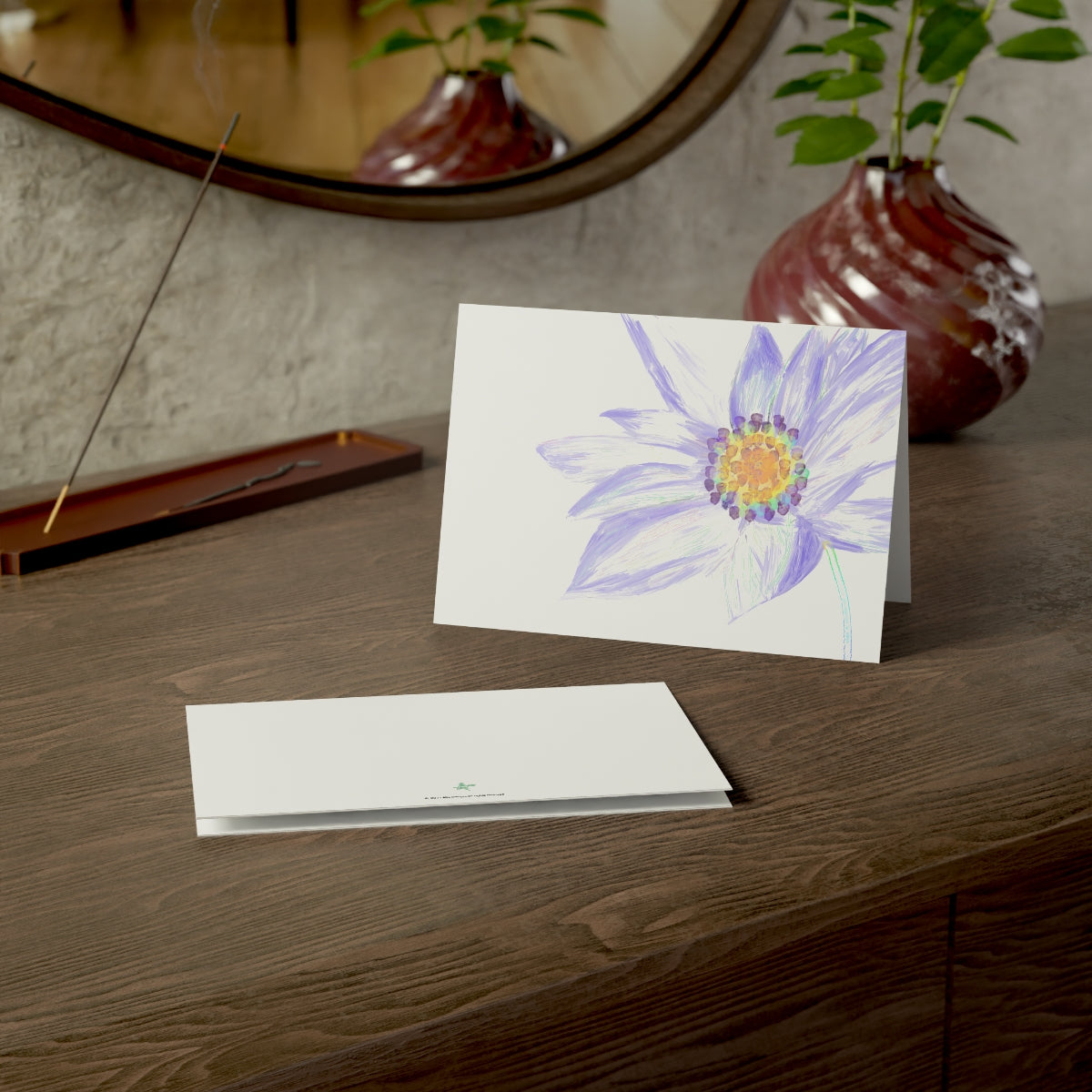 Clematis Folded Greeting Card