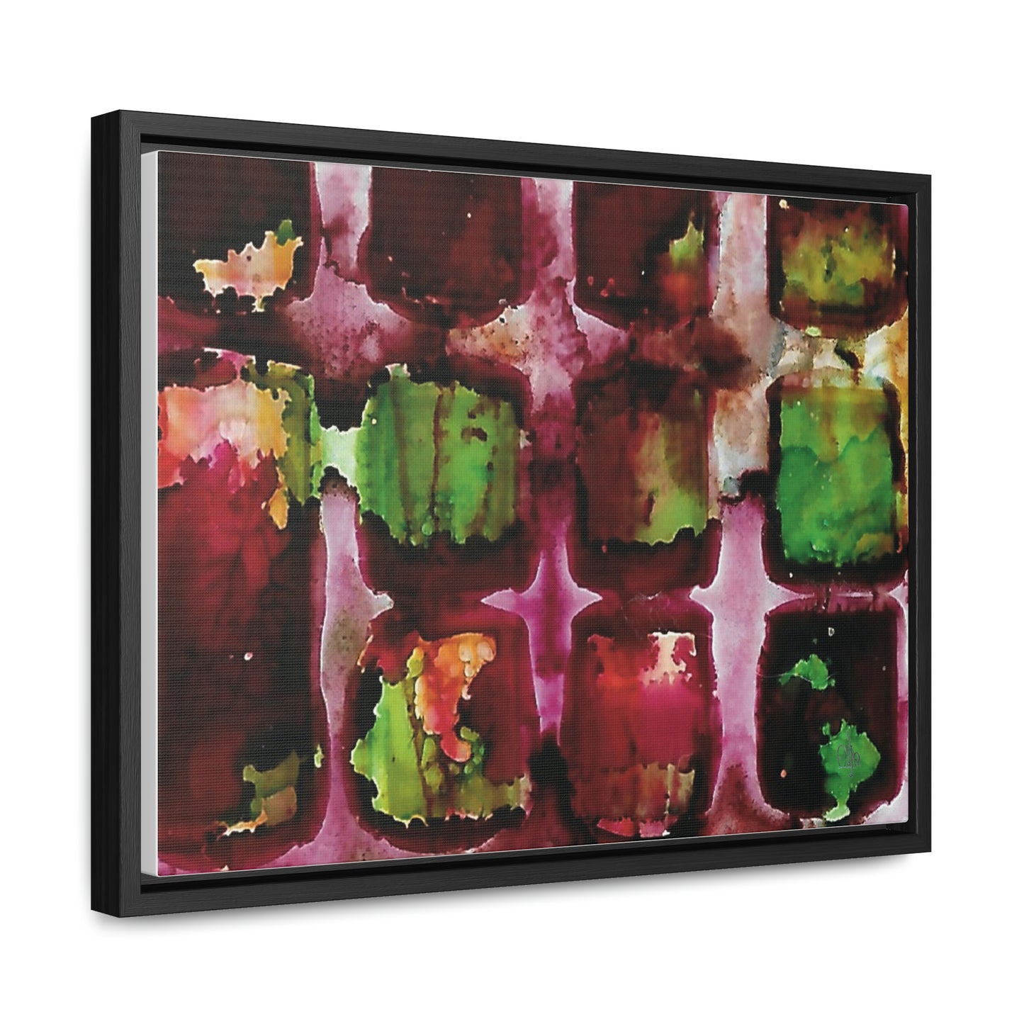 Off the Grid 8 Framed Canvas Print - Alja Design