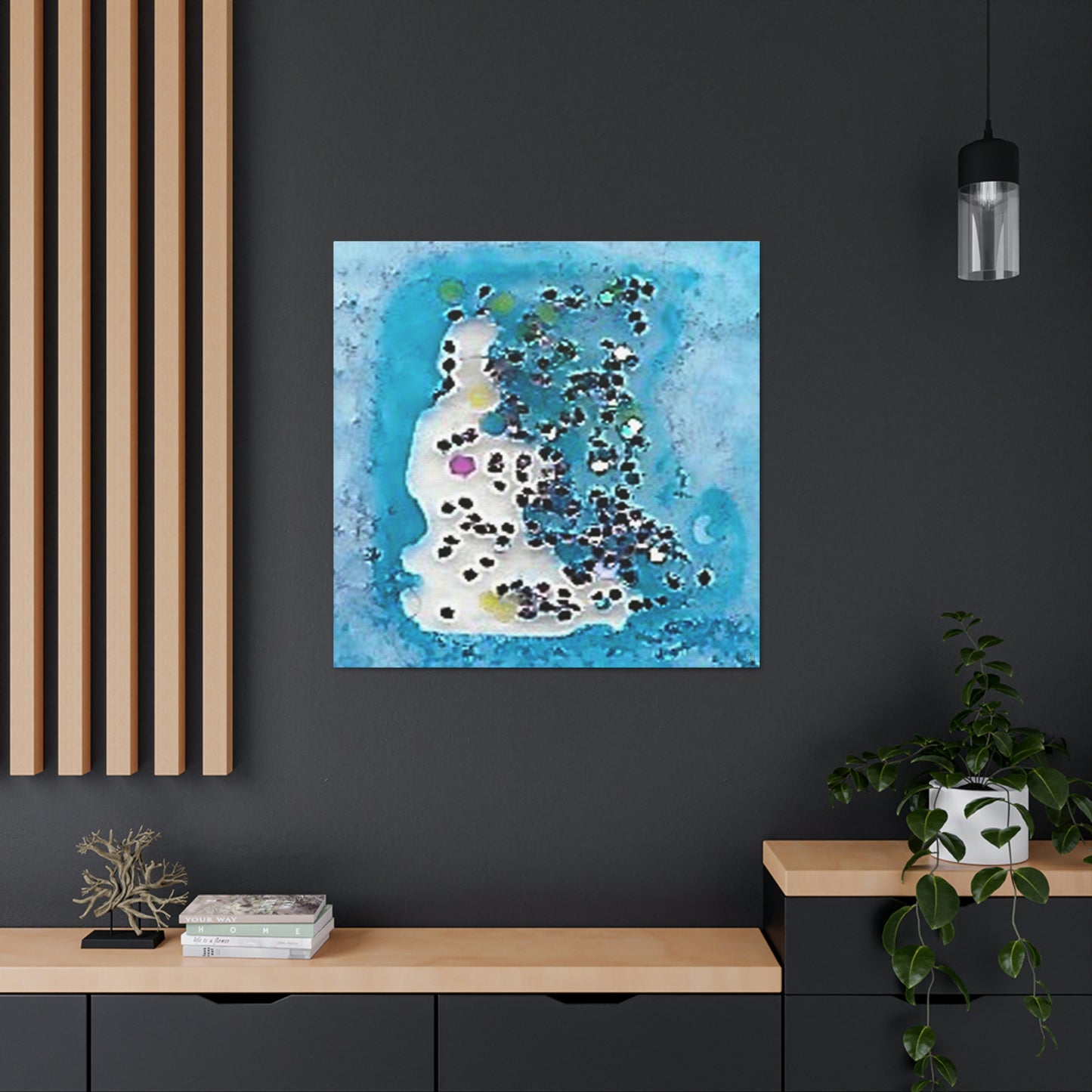 Fractal Blue 11 Canvas Print - Alja Design
