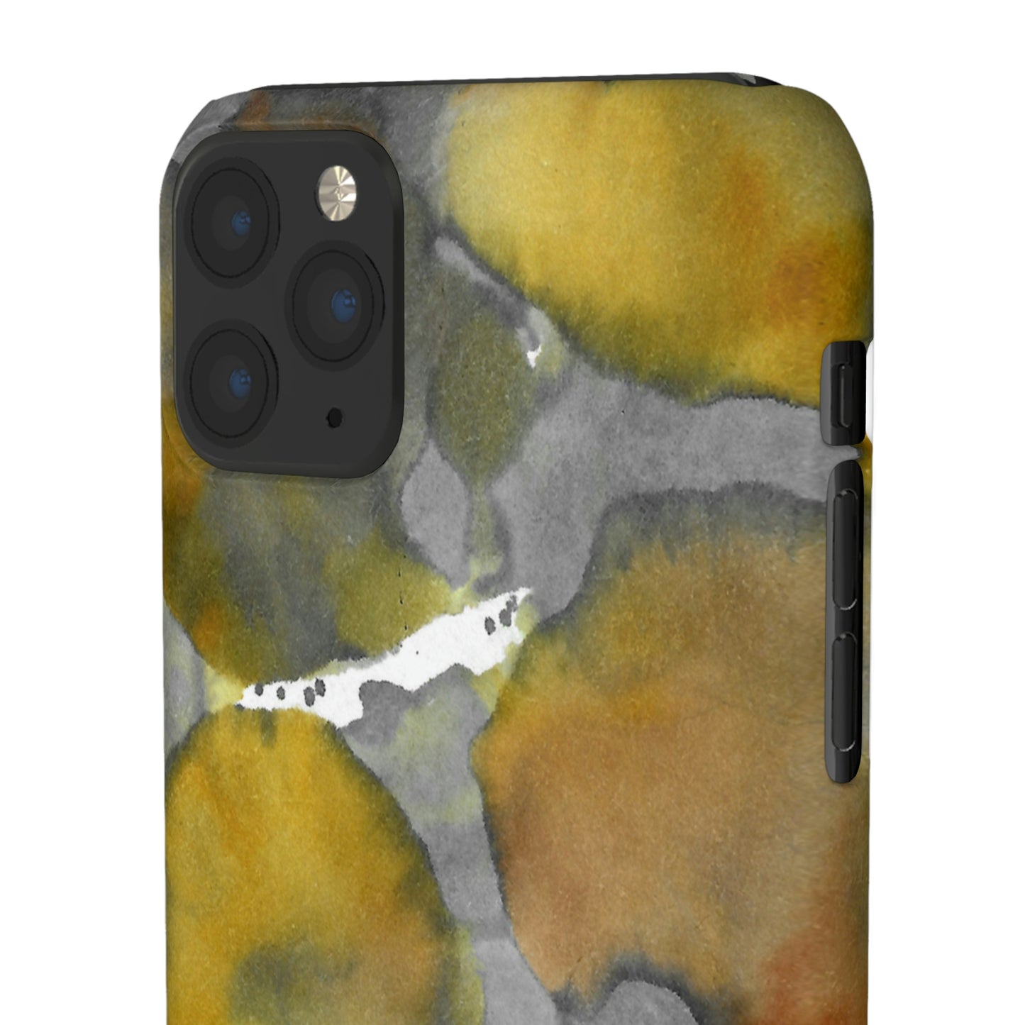 iPhone Samsung Galaxy Pixel5G Snap Case Phone Case Yellow Volcano - Alja Design