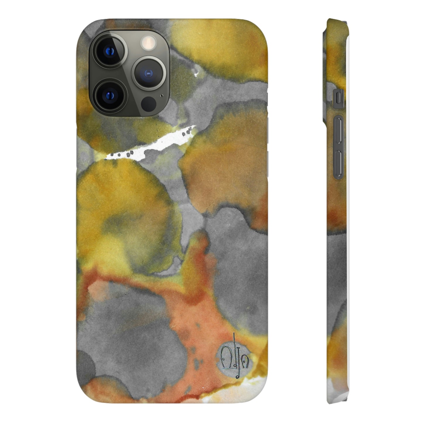 iPhone Samsung Galaxy Pixel5G Snap Case Phone Case Yellow Volcano - Alja Design