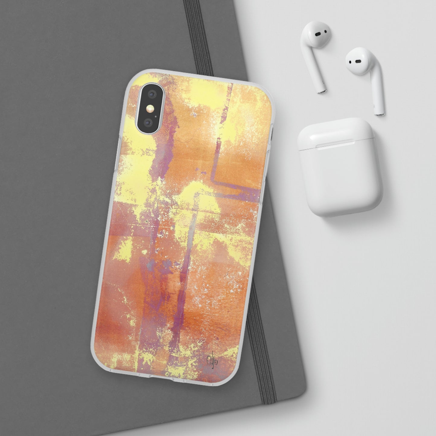 iPhone and Samsung Galaxy Flexi Phone Case Passionate Orange - Alja Design