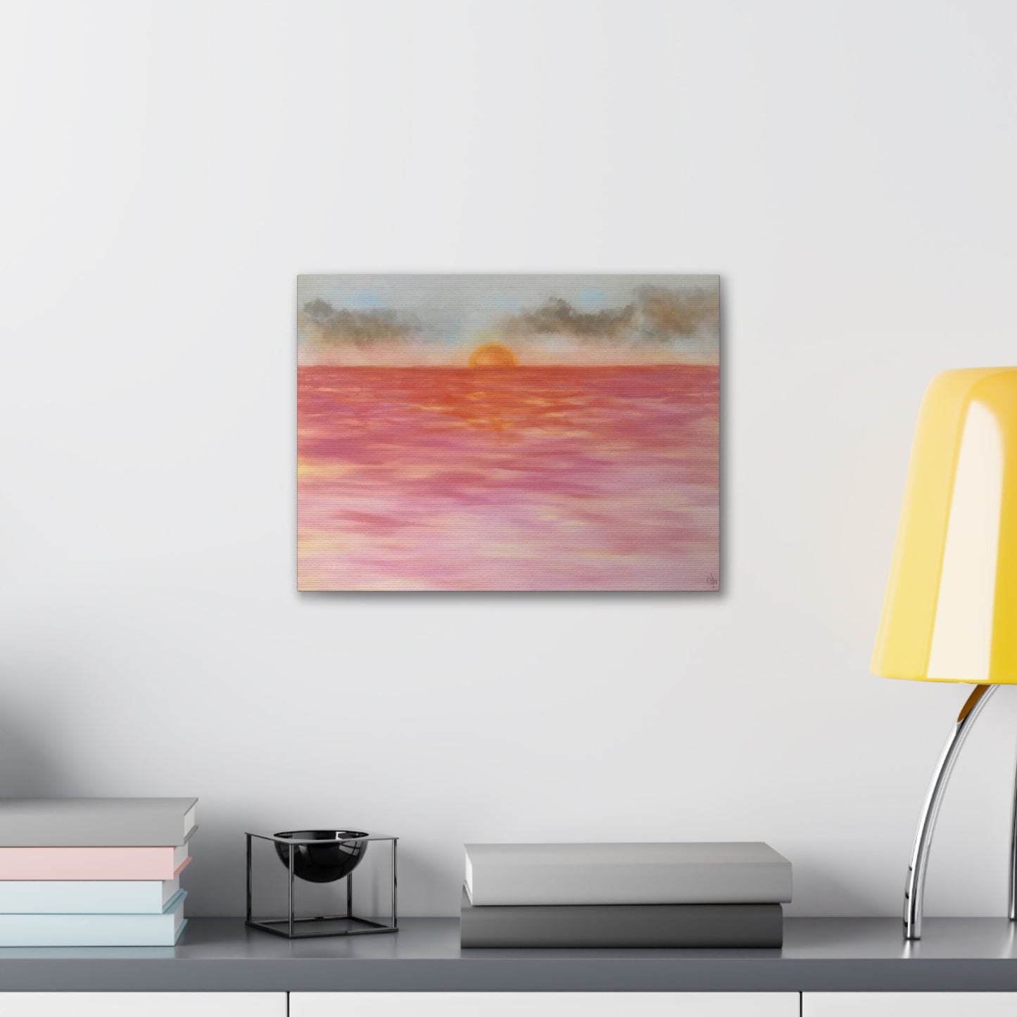 Red Sunset Canvas Print - Alja Design