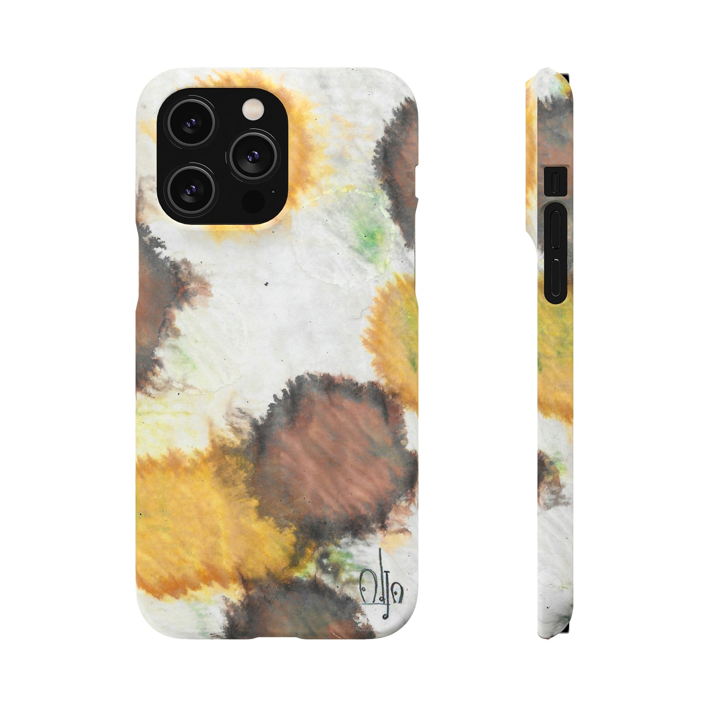 iPhone Samsung Galaxy Pixel5G Snap Case Phone Case Orange Cells - Alja Design