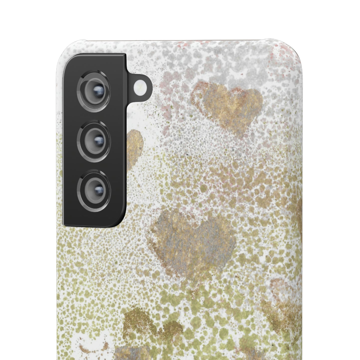 iPhone Samsung Galaxy Pixel5G Snap Case Phone Case Green Hearts - Alja Design