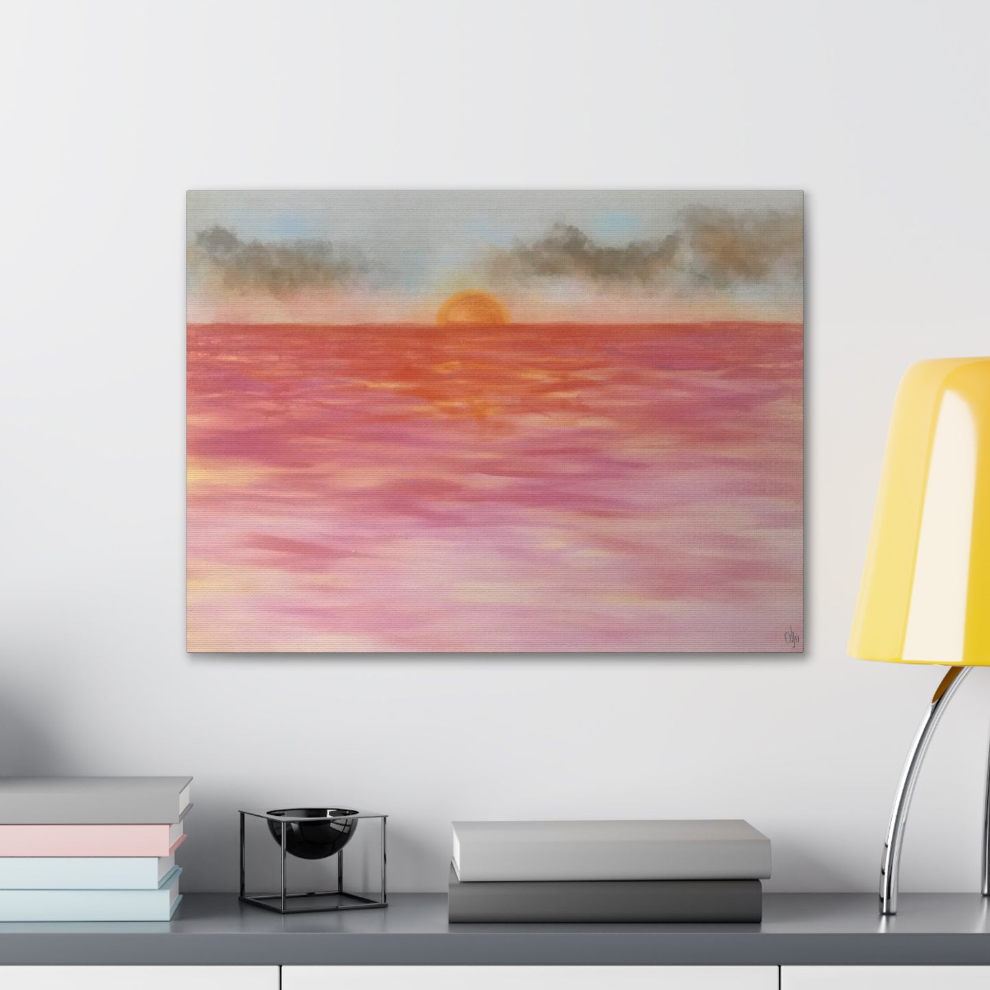 Red Sunset Canvas Print - Alja Design