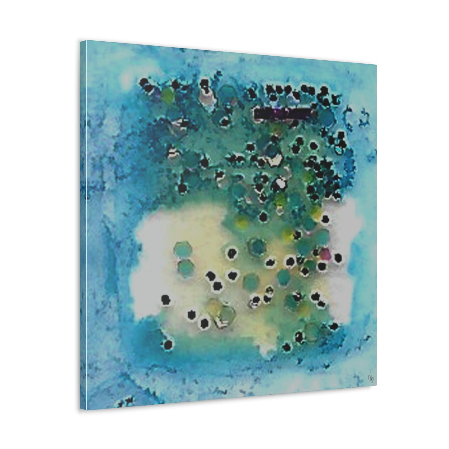 Fractal Blue 2 Canvas Print - Alja Design