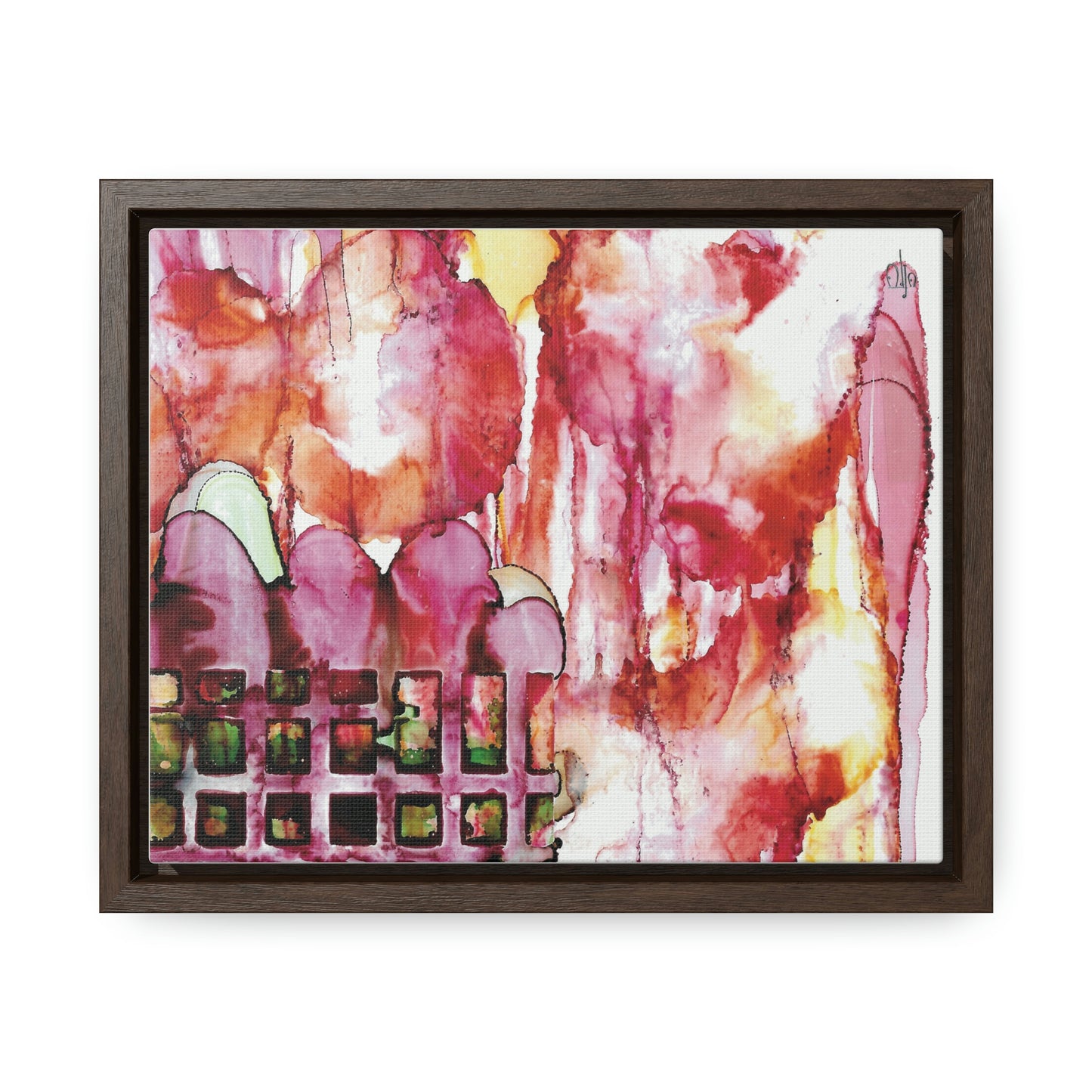 Off the Grid 13 Framed Canvas Print - Alja Design