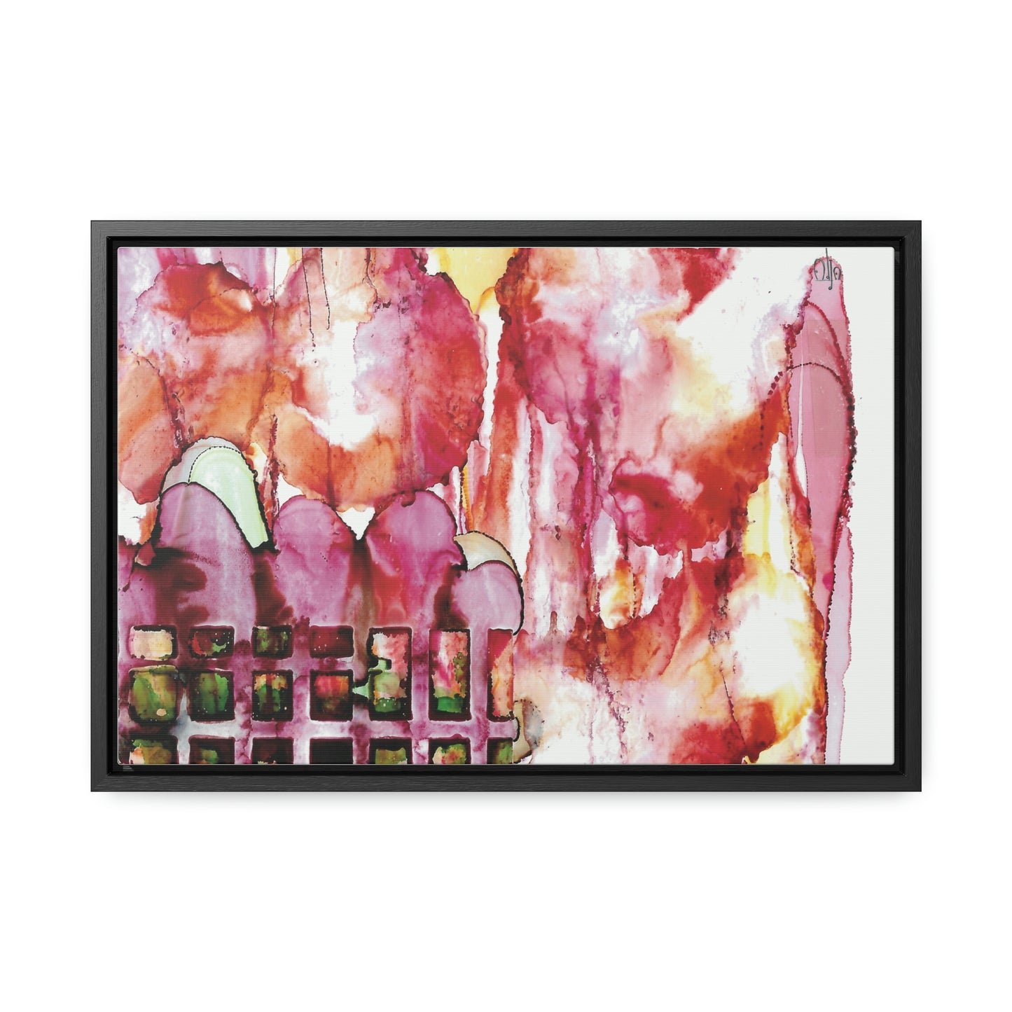 Off the Grid 13 Framed Canvas Print - Alja Design