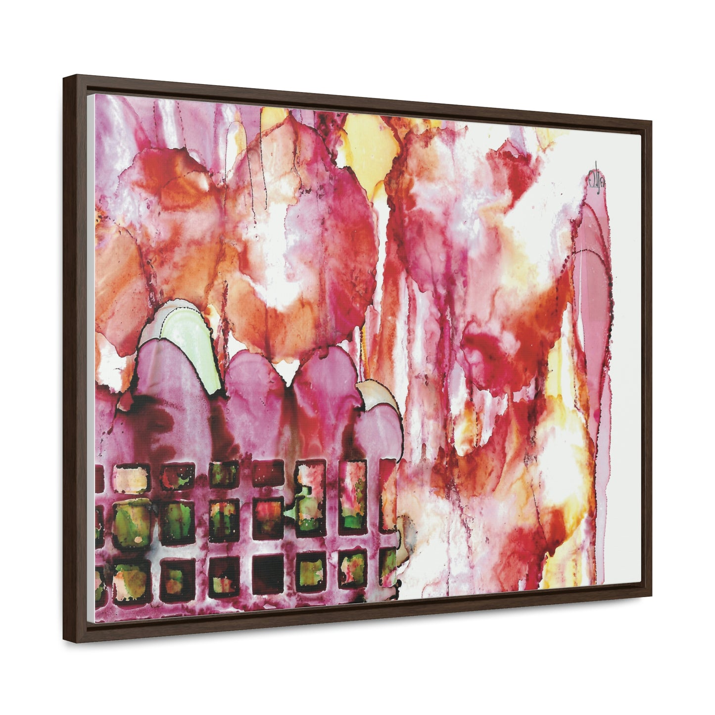 Off the Grid 13 Framed Canvas Print - Alja Design