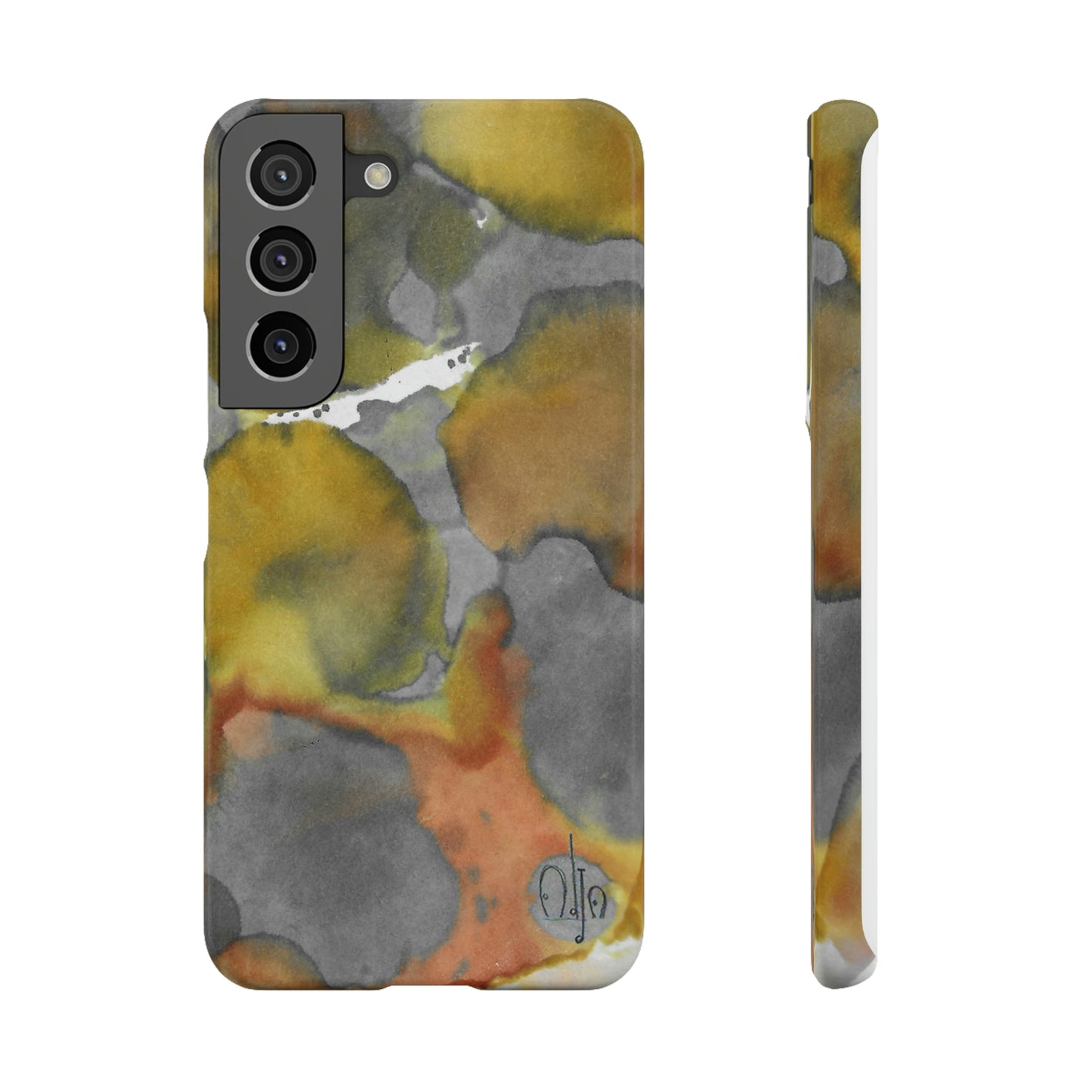 iPhone Samsung Galaxy Pixel5G Snap Case Phone Case Yellow Volcano - Alja Design