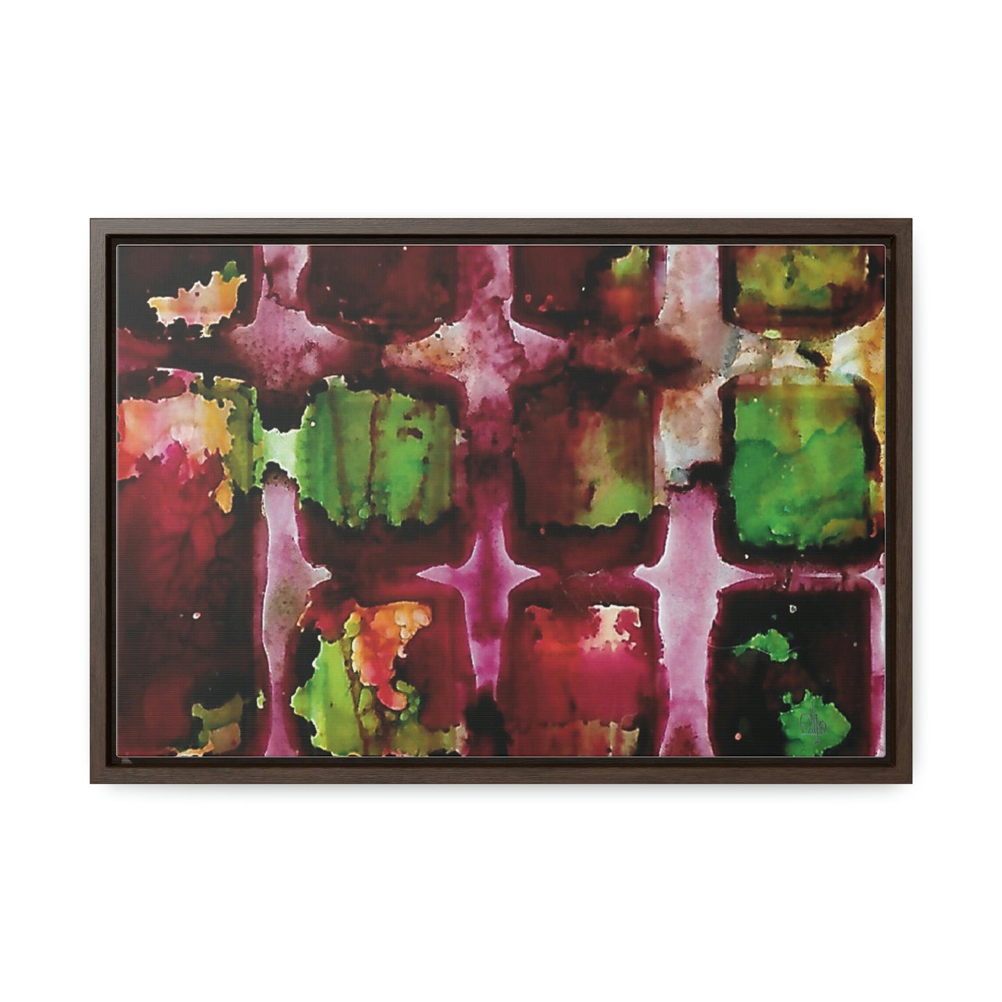 Off the Grid 8 Framed Canvas Print - Alja Design