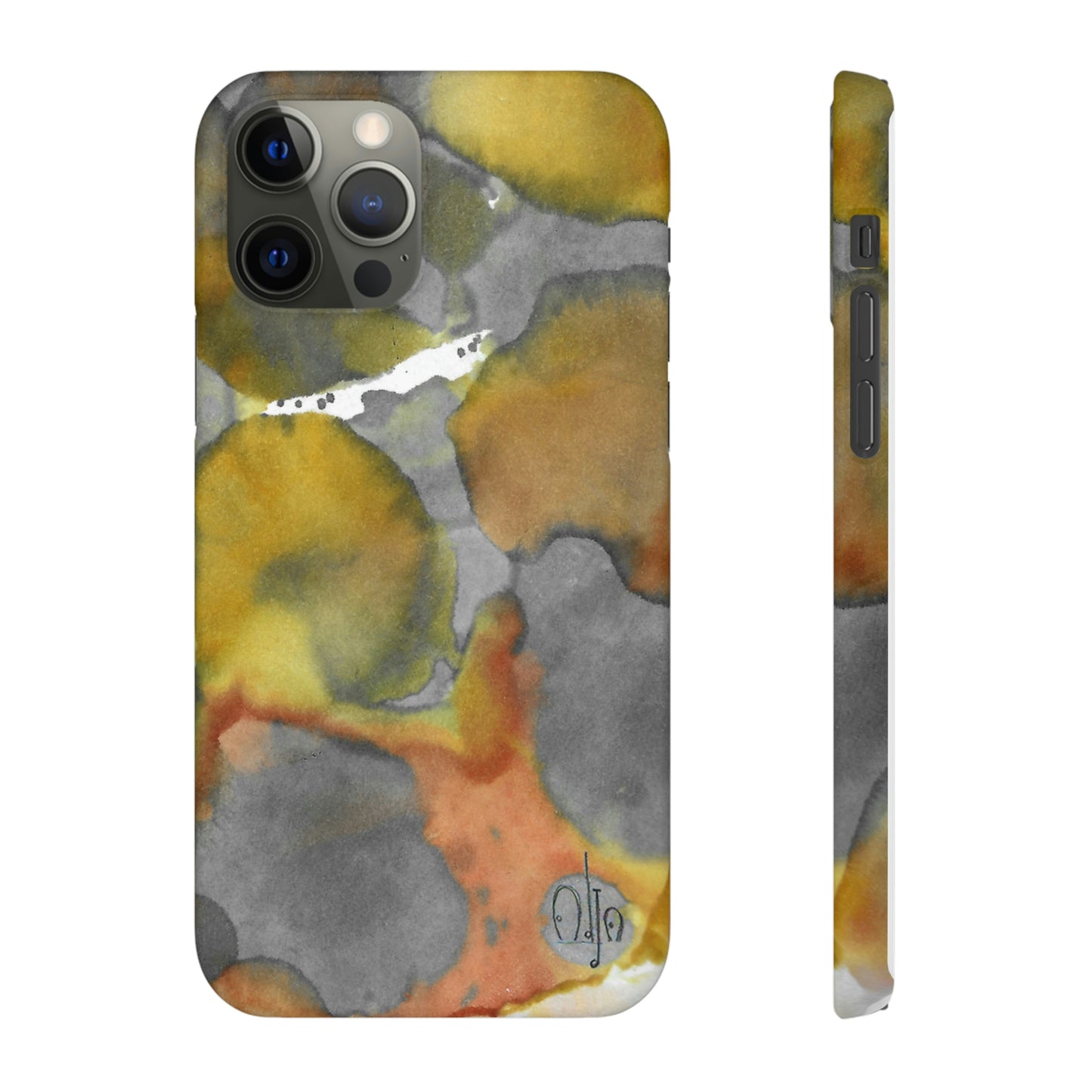 iPhone Samsung Galaxy Pixel5G Snap Case Phone Case Yellow Volcano - Alja Design