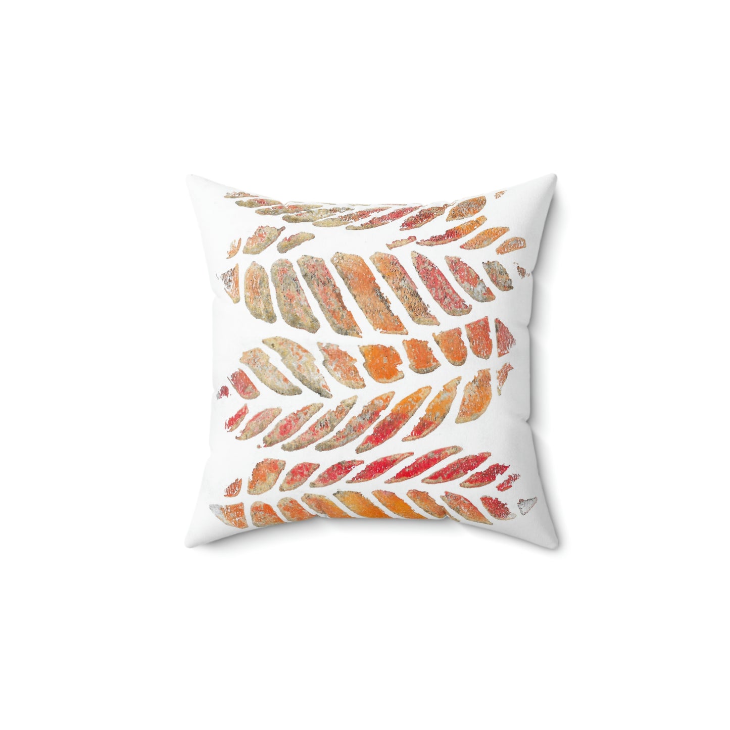 Fire Leaves Square Pillow - Alja Design