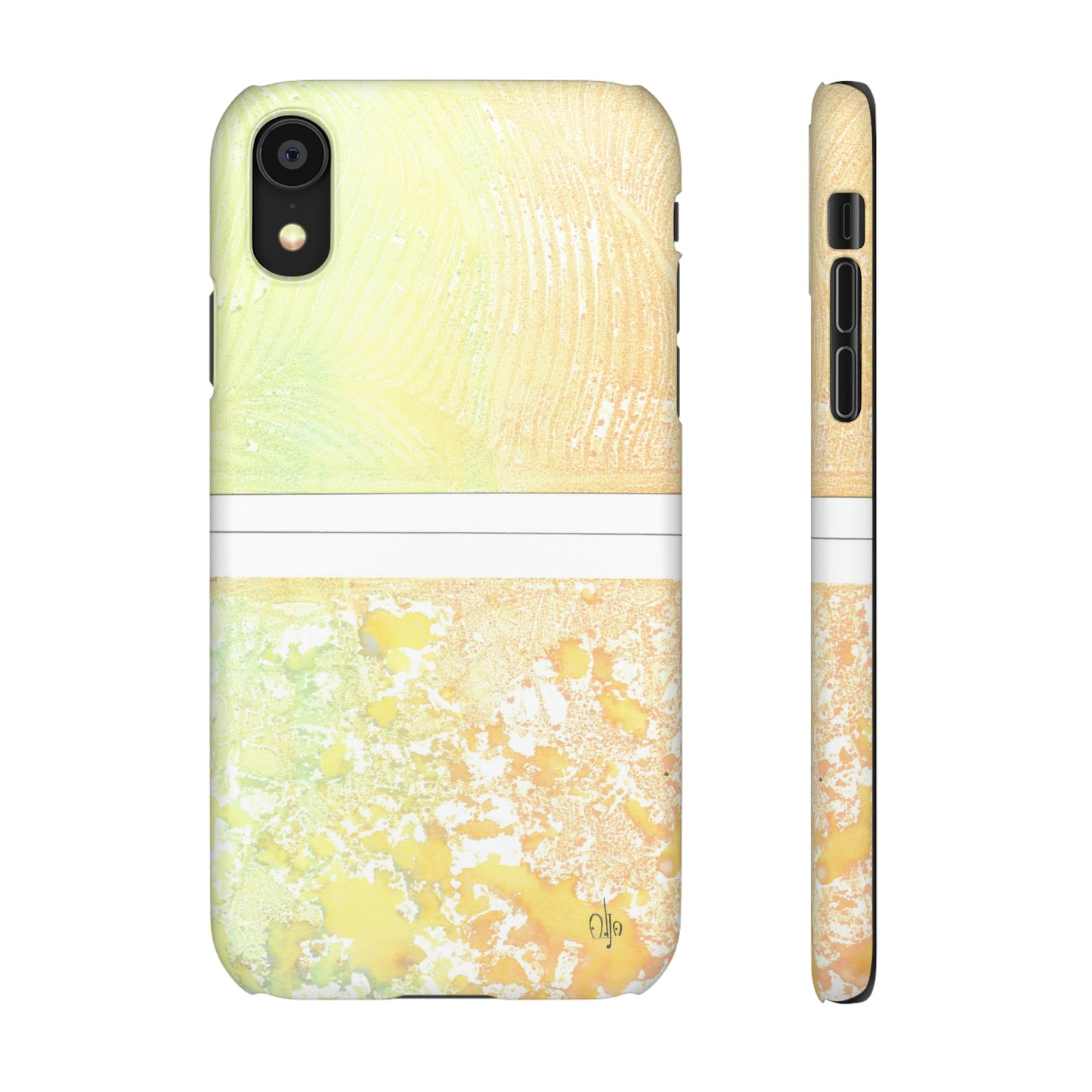 iPhone Samsung Galaxy Pixel5G Snap Case Phone Case Piña Colada with Tropical Waves - Alja Design