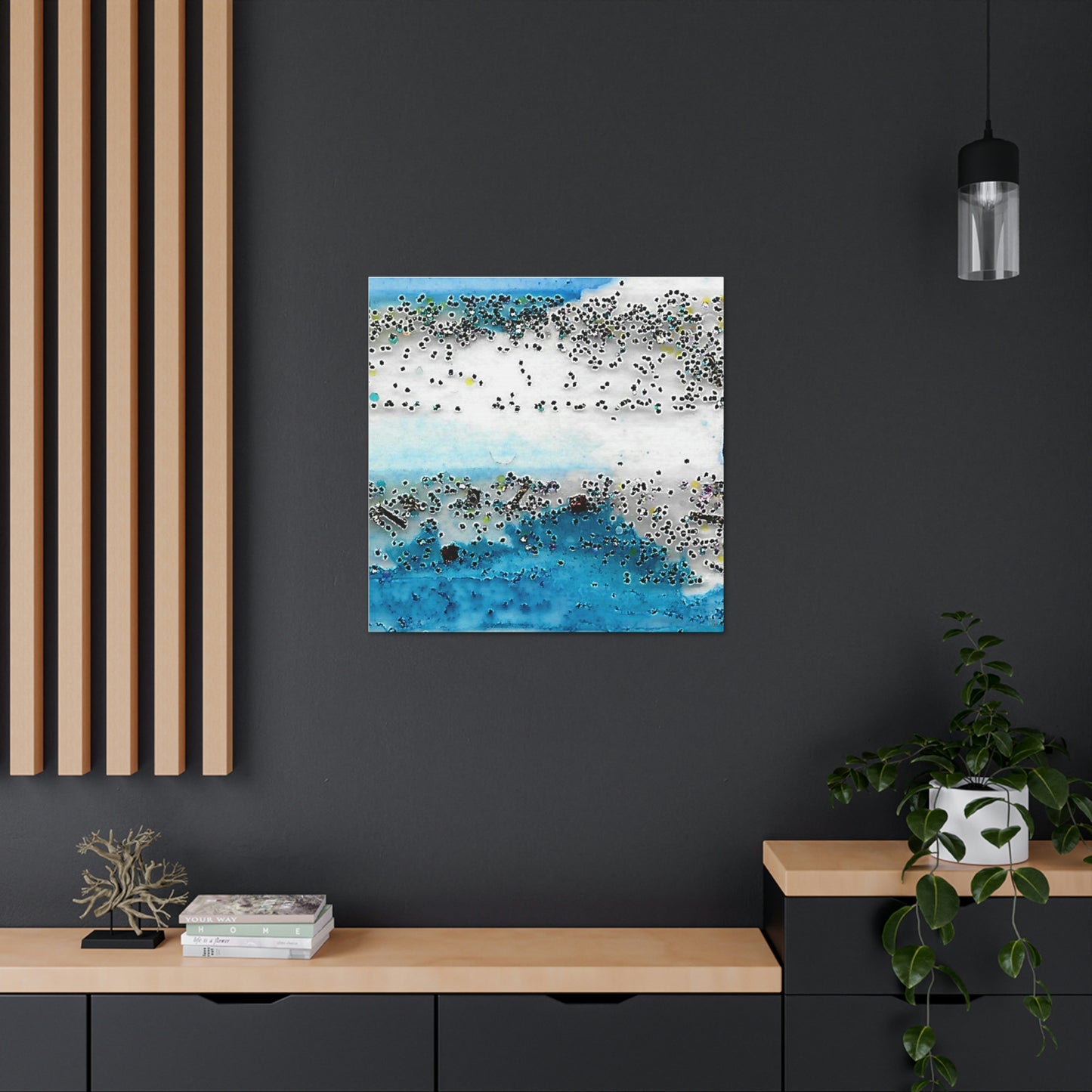 Fractal Blue 7 Canvas Print - Alja Design